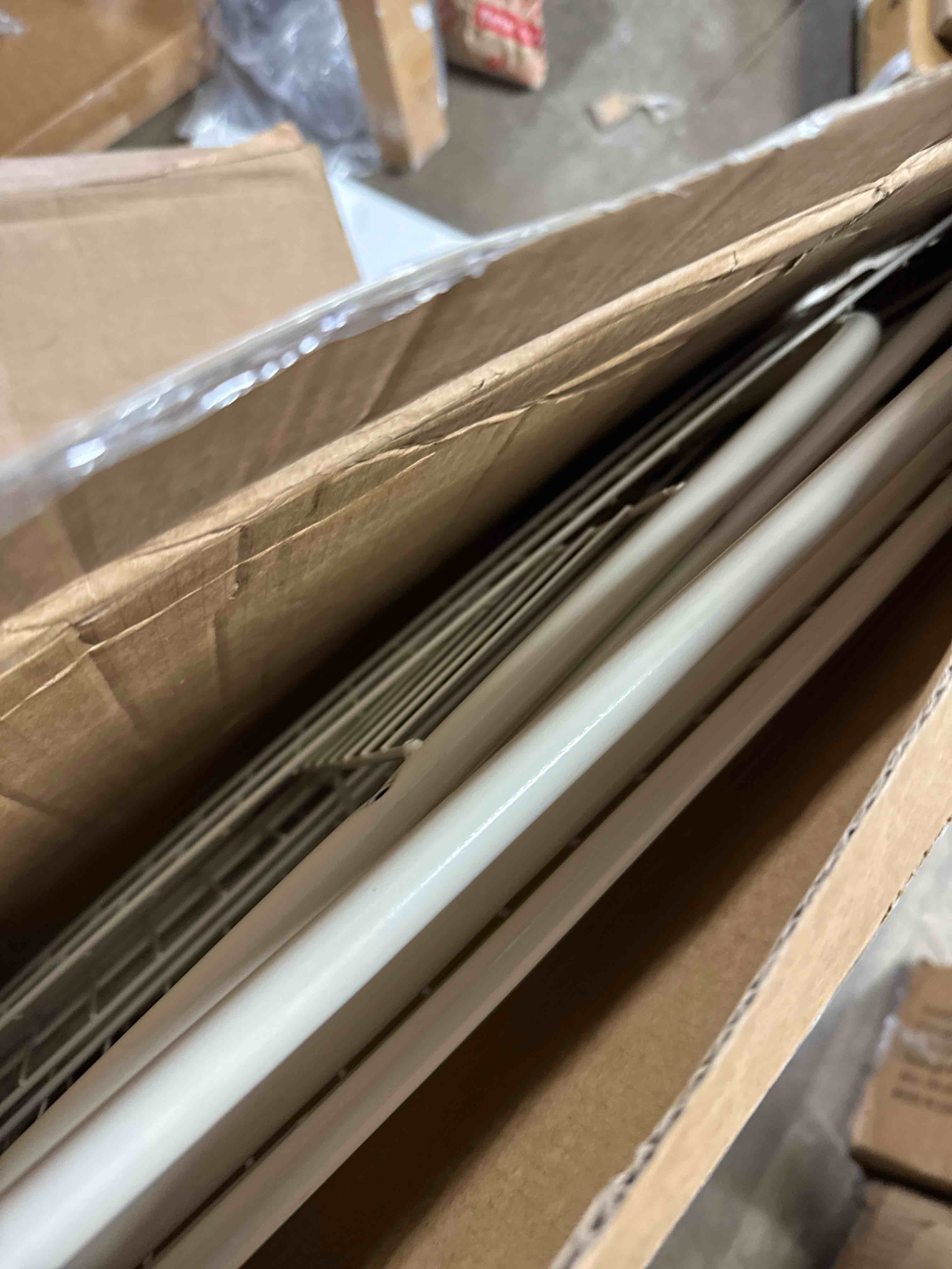 Condition photo showing Good Condition for MYUPDALIN Clothes Rack with Shelves, Clothing Rack with Wheels, Multifunctional Hangers with Storage Baskets and Shoe Racks, Ideal for Bedrooms and Living Rooms (White, Bold 90cm/35in) White Bold 90cm/35in