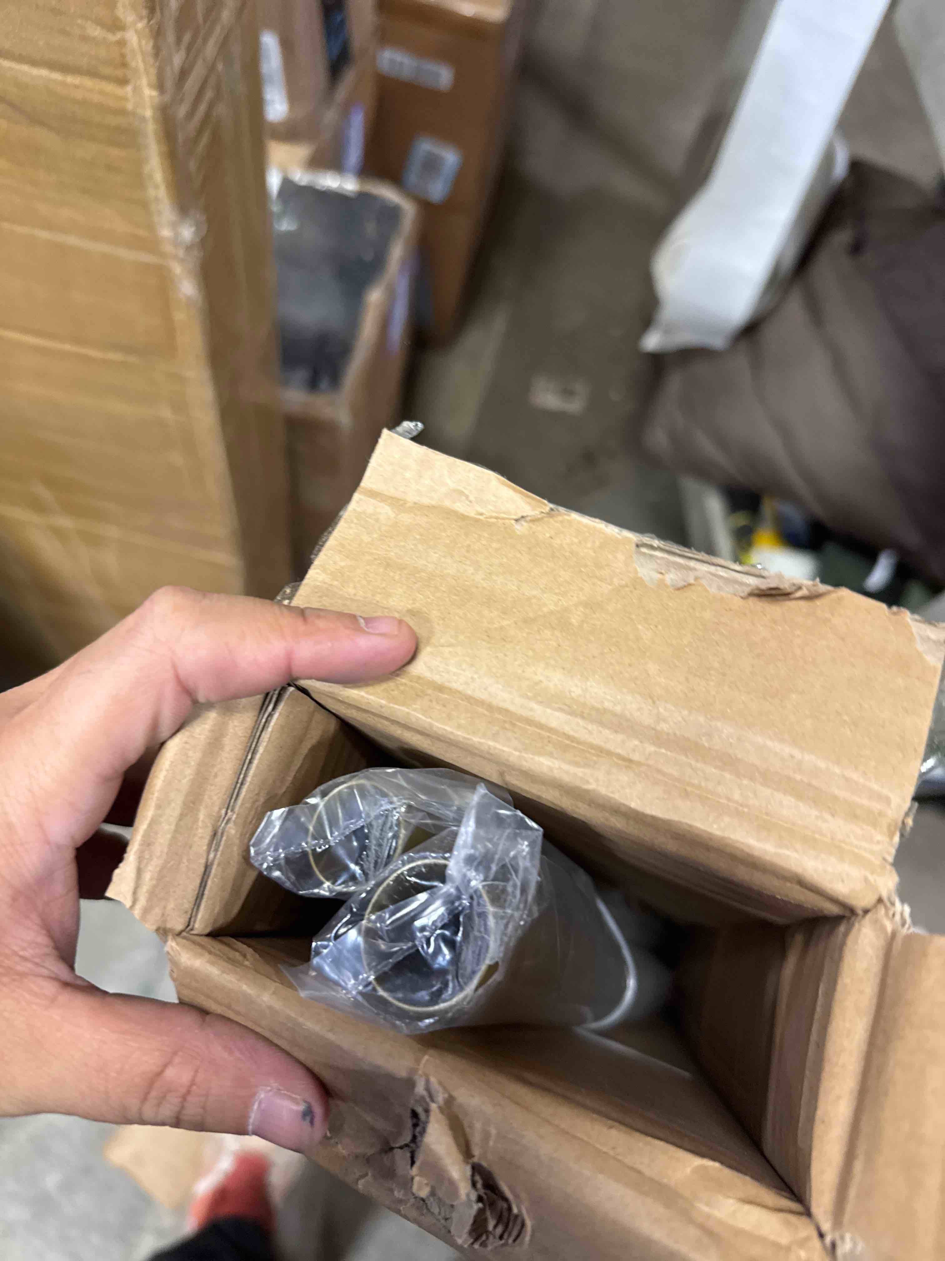 Condition photo showing New/Like New for Curved Shower Curtain Rod, TOPROD Round Shower Curtain Rod 48 to 72 Inches Adjustable, Rounded Bowed Stainless Steel Shower Rods for Bathroom, Bathtub, More Shower Space, Gold, Need to Drill