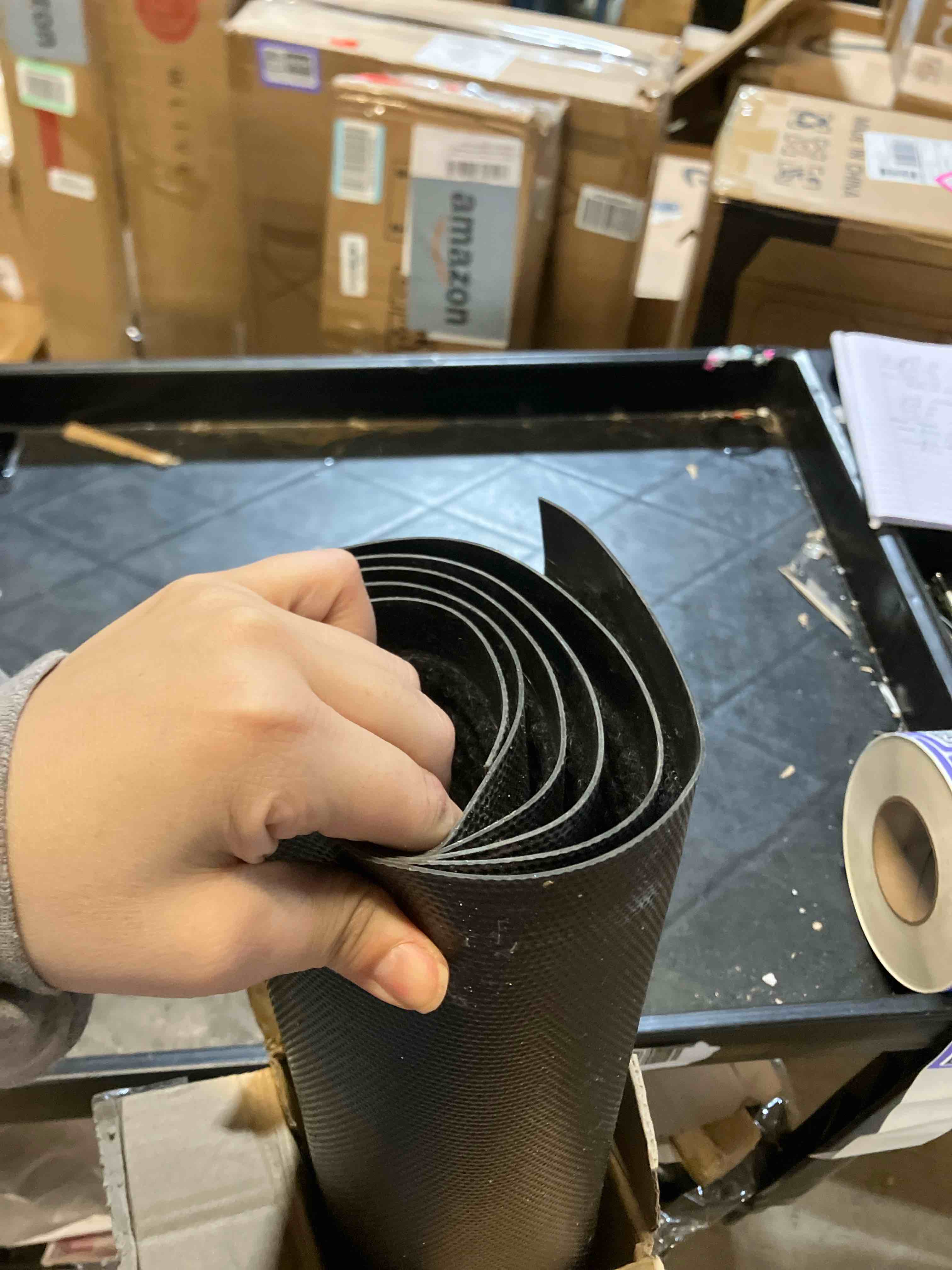 Condition photo showing Good Condition for 3' x 5' High Traffic Guard Doormat, Commercial Grade Door Floor Mat Striped Brush Step Entrance Mat with Rubber Backing, Low Profile Commercial Rugs for Entryway, Easy to Clean(Jet Black) Jet Black 3' x 5' (Rectangular)