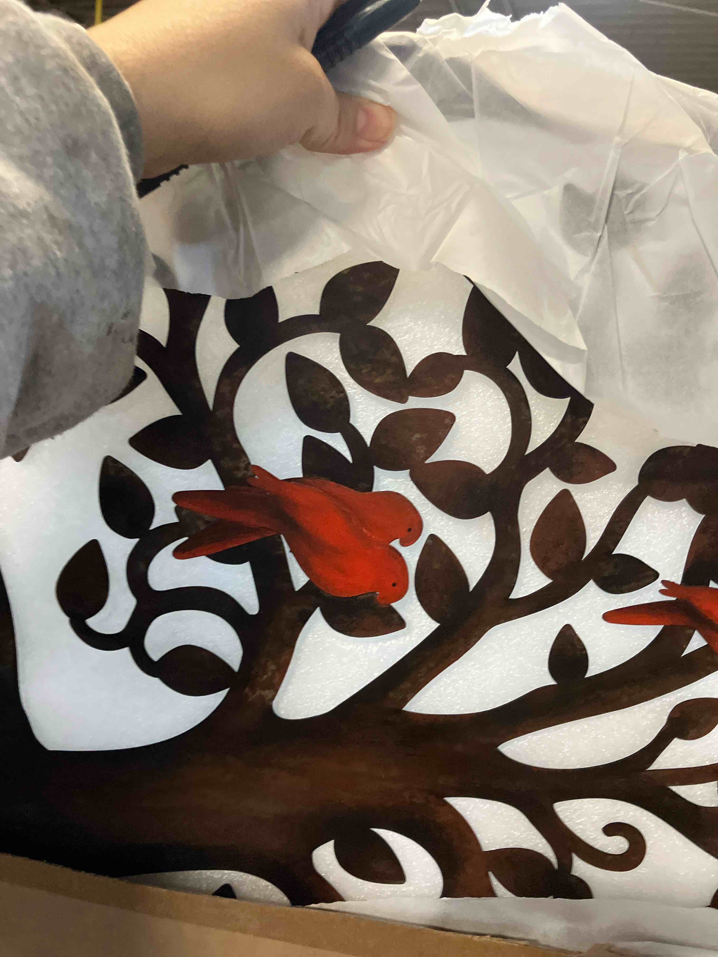 Condition photo showing New/Like New for CHINDEUISYUT 23 Inches Tree of Life Wall Art Metal, Large Metal Tree of Life Wall Decor Wall Hanging for Living Room Bedroom Garden Porch Patio Office Home Decor, 23in x 23in x 0.88 in