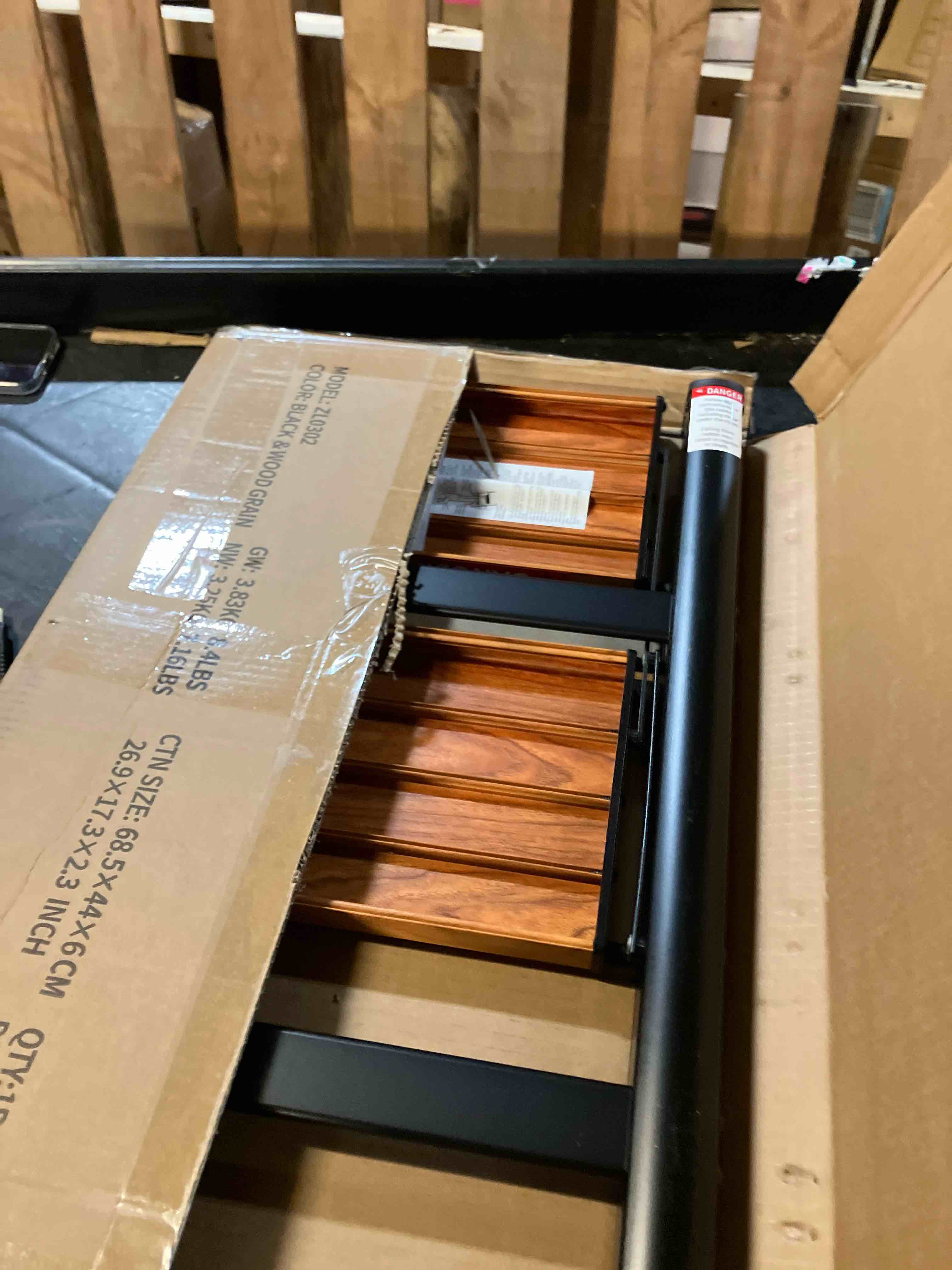 Condition photo showing New/Like New for HBTower Step Ladder,Lightweight Aluminum Folding Step Stool with Anti-Slip Wide Pedal,330lbs Capacity Step Ladder for Household,Kitchen,Office - BlackWoodgrain 2 Step Black&woodgrain