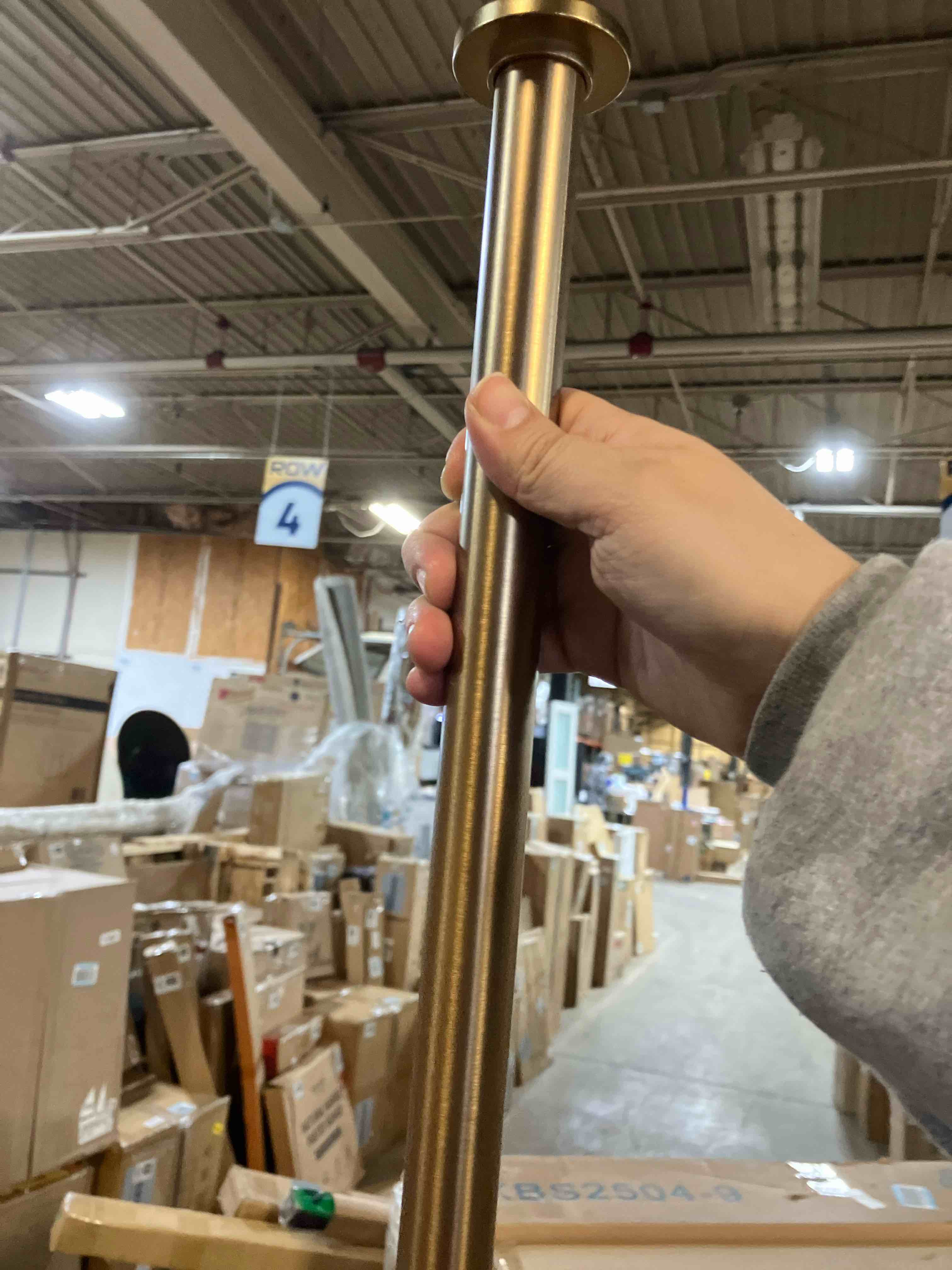 Condition photo showing Good Condition for Ivilon Tension Curtain Rod - Spring Tension Rod for Windows or Shower, 54 to 90 Inch. Warm Gold