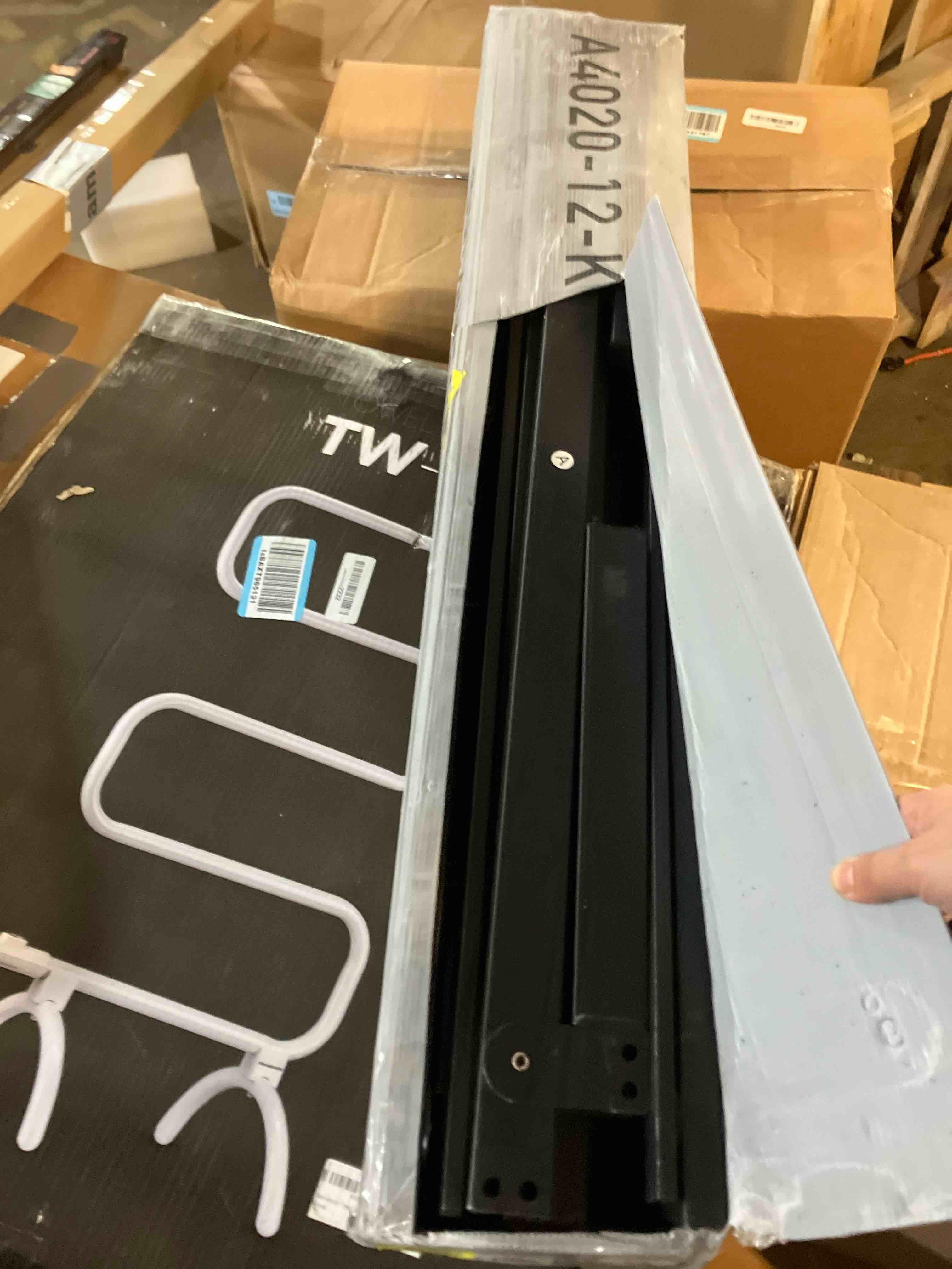 Condition photo showing New/Like New for Metal Bed Frame,King Size Bed Frame with Storage Space,Heavy Duty Sturdy Mattress Foundation,Easy Assembly,No Box Spring Needed,Black,12 Inch,King King 12 Inch