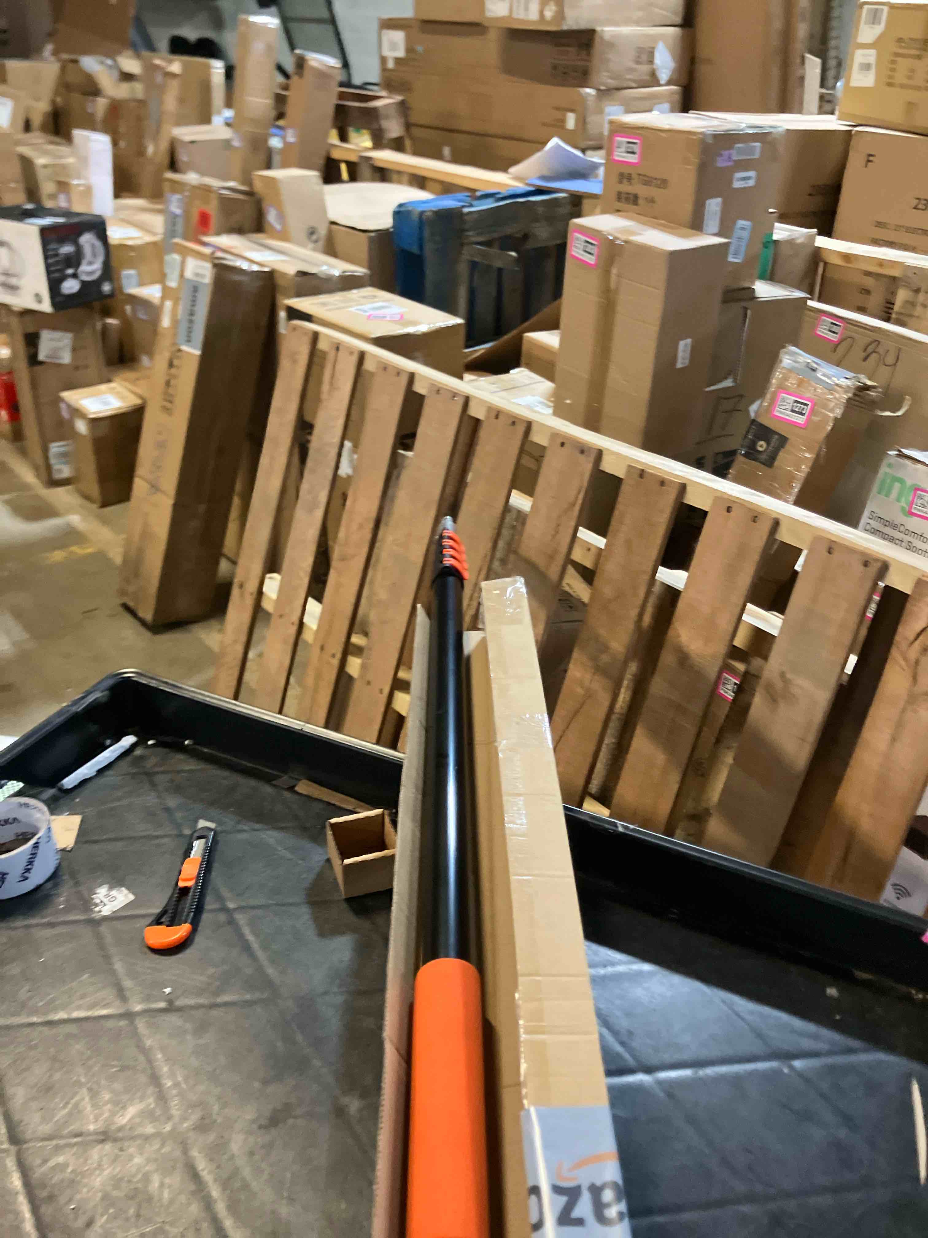 Condition photo showing Good Condition for Telescopic Extension Pole, 4-16.5 FT Multi-Purpose Extension Pole for 23ft Reach, Heavy Duty Aluminum Extendable Pole with Flip-Locks, Universal Metal Tip for Painting, Window Cleaning, Dusting