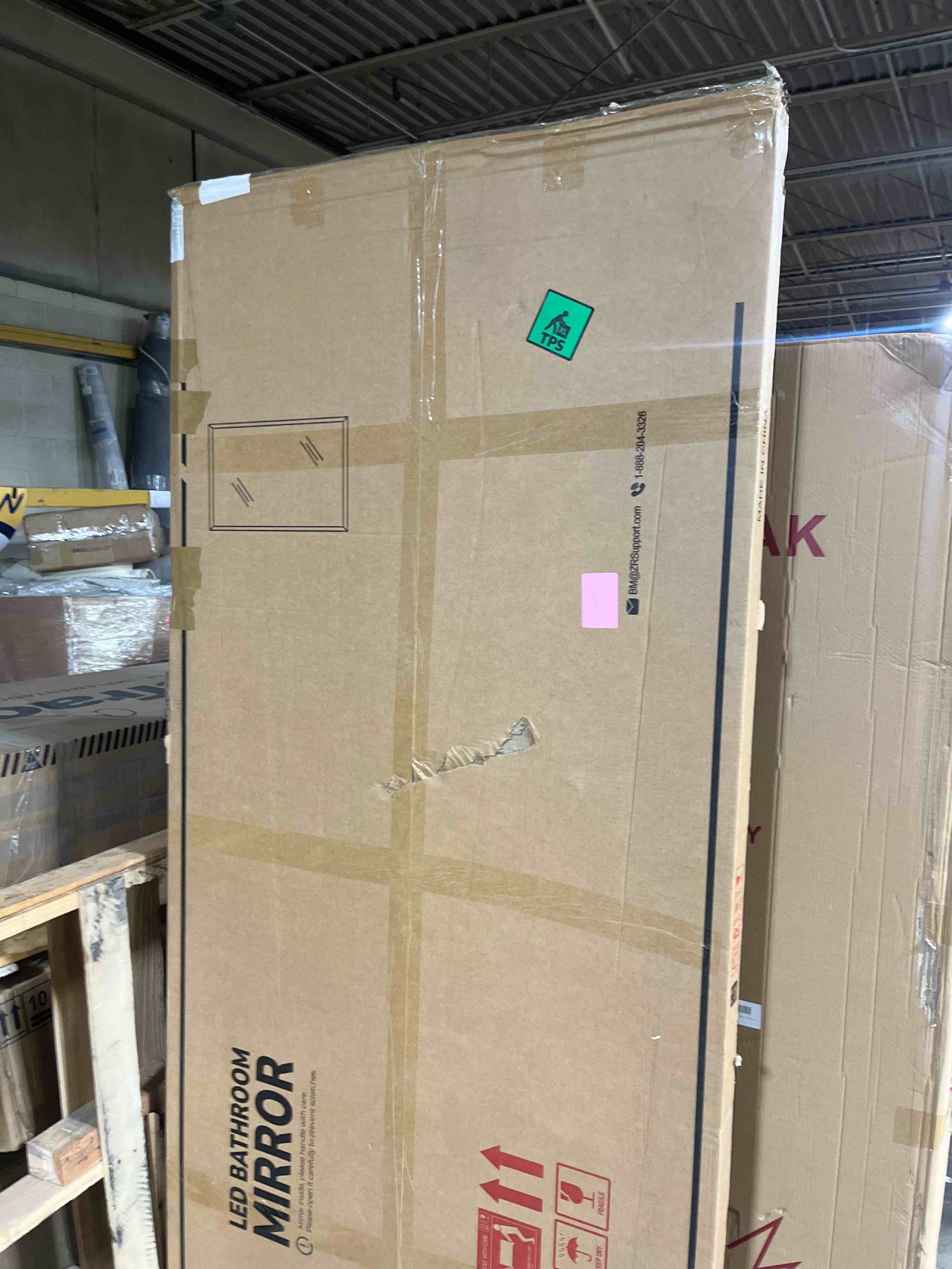 Condition photo showing New/Like New for Keonjinn 84 x 36 Inch Oversized Backlit Bathroom Mirror with Lights, Large LED Vanity Mirror for Wall, Frameless Beveled Edge, Tempered Glass, UL-Listed, 3000K/4500K/6500K, Defogging, Dimmable