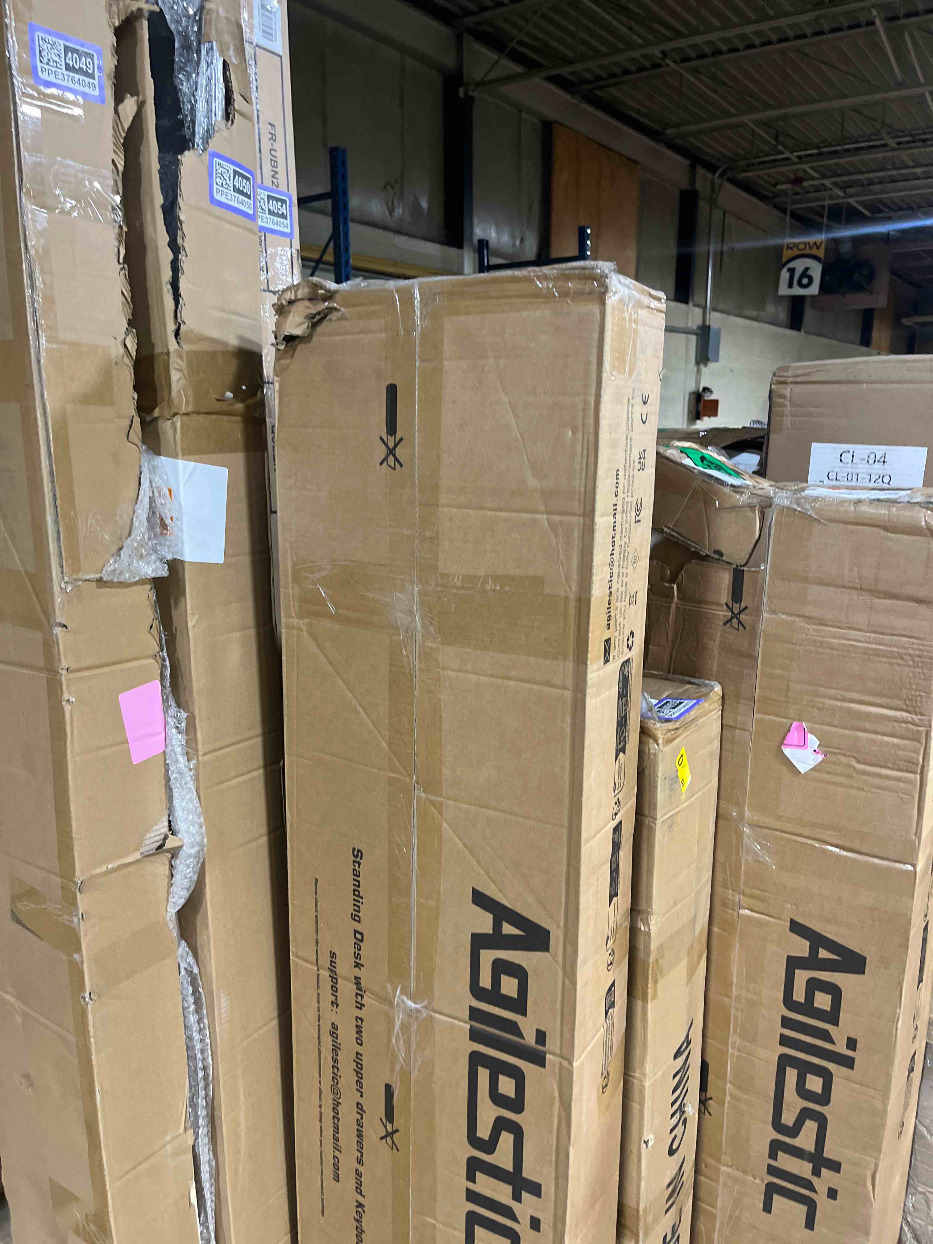 Condition photo showing New/Like New for Agilestic Electric Standing Desk with 2 Drawers and Keyboard Tray, 63 x 24 Inches Ergonomic Adjustable Height Desk with Storage, Sit Stand up Desk Computer Workstation, Rustic Brown Rustic Brown 63 x 24 Inches with keyboard tray