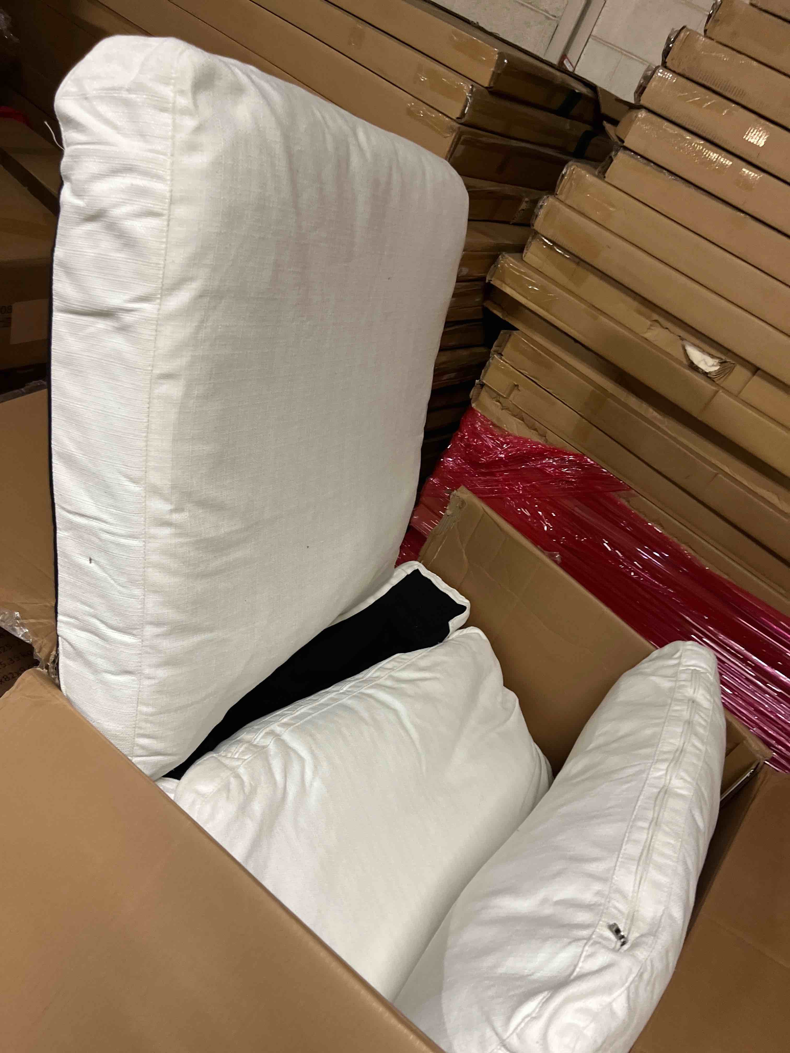 Condition photo showing As Is for Cloud Couch,Modular Cloud Sectional 4-Seat Sofa With 4 Storage Ottomans For Living Room