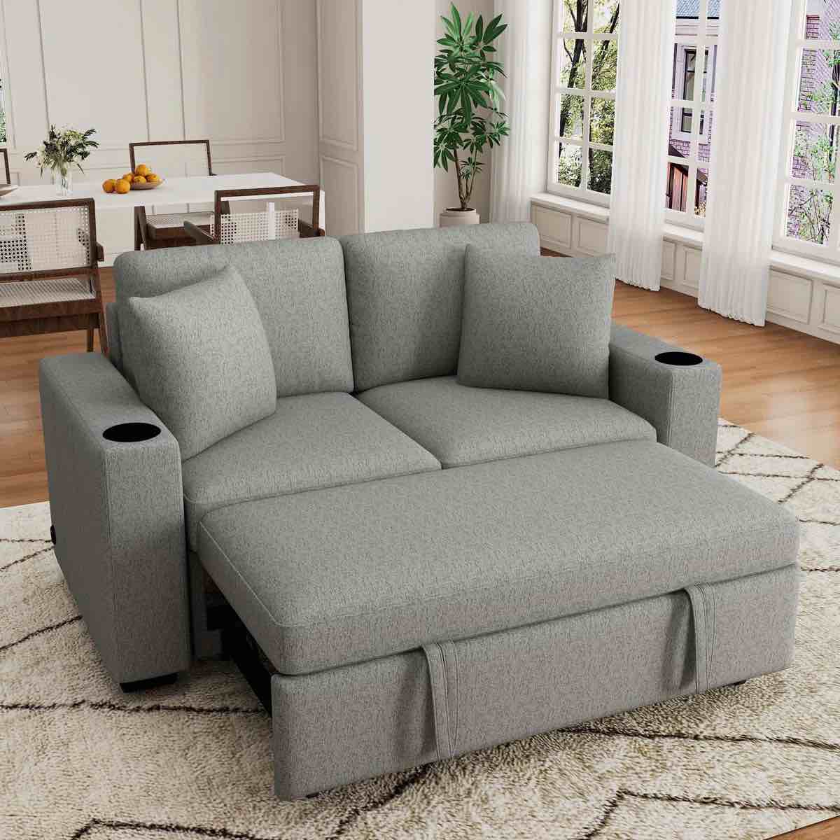 60.6" modern loveseat sofa pull-out sofa bed sofa, incomplete set*