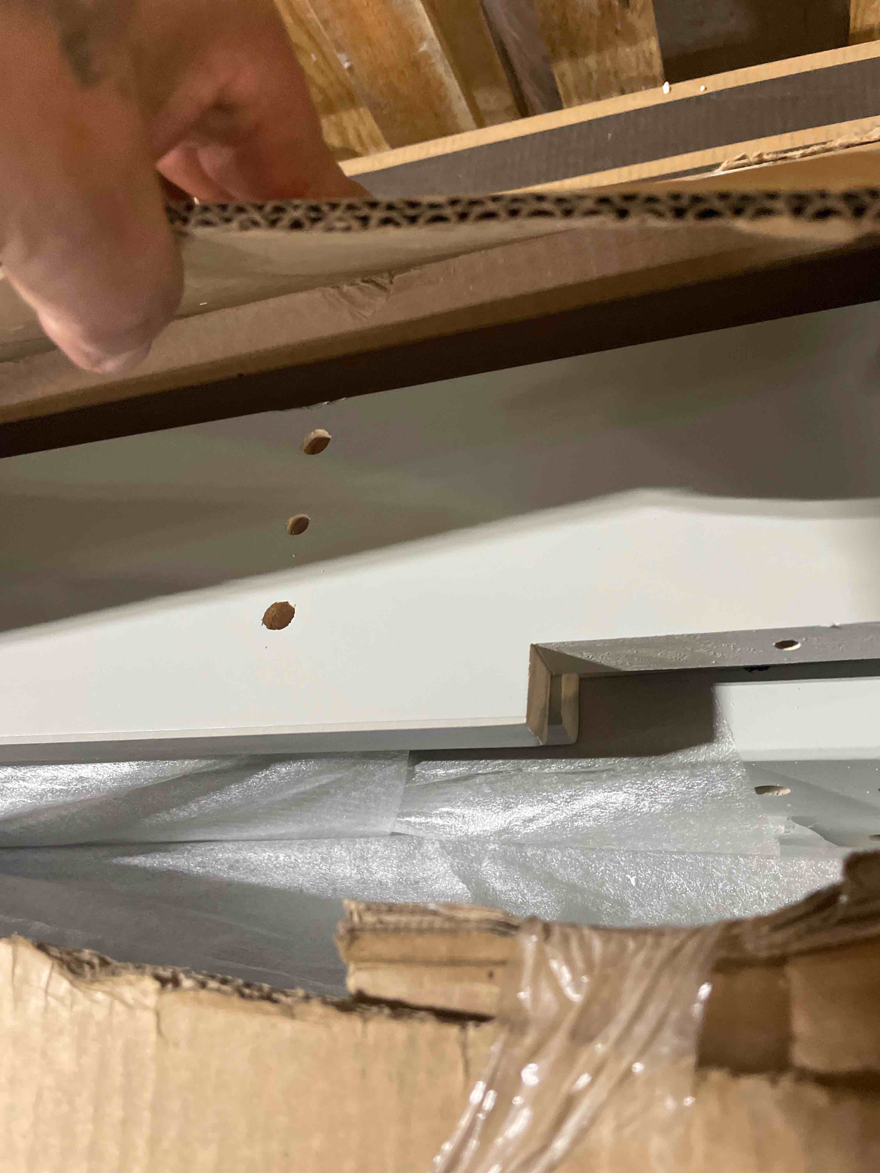 Condition photo showing Good Condition for Twin Over Twin Triple Bunk Bed ( incomplete box 1 of 2 only similar in stock gray color )