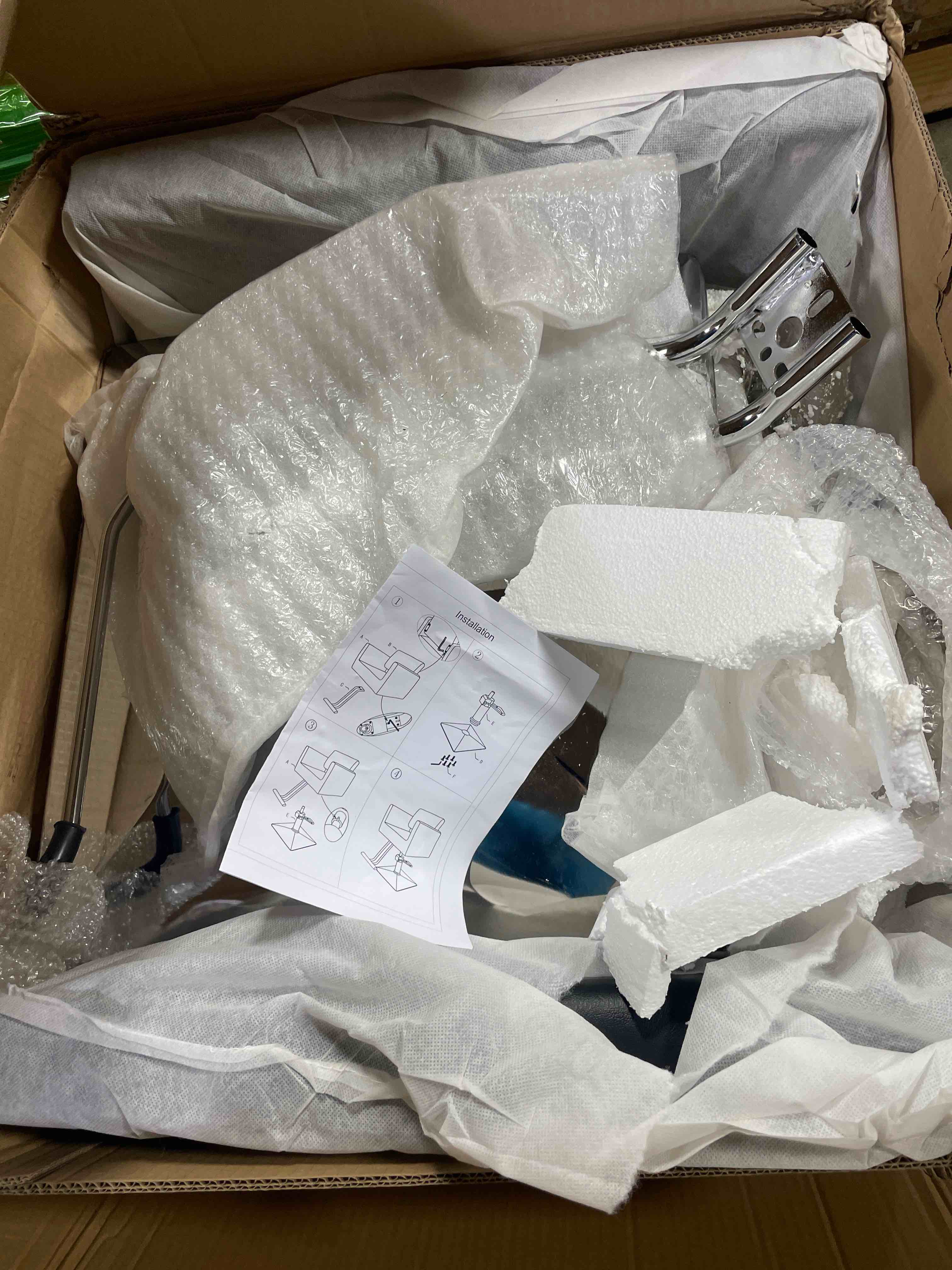 Condition photo showing Good Condition for Hairdresser Barber Salon Chair,Capacity 330 Lbs - with Heavy Duty Hydraulic Pump, 360° Swivel Adjustable Spa Beauty Equipment, Hair Stylist Women Man for Barbershop,Home Hairdresser Barber (Black)