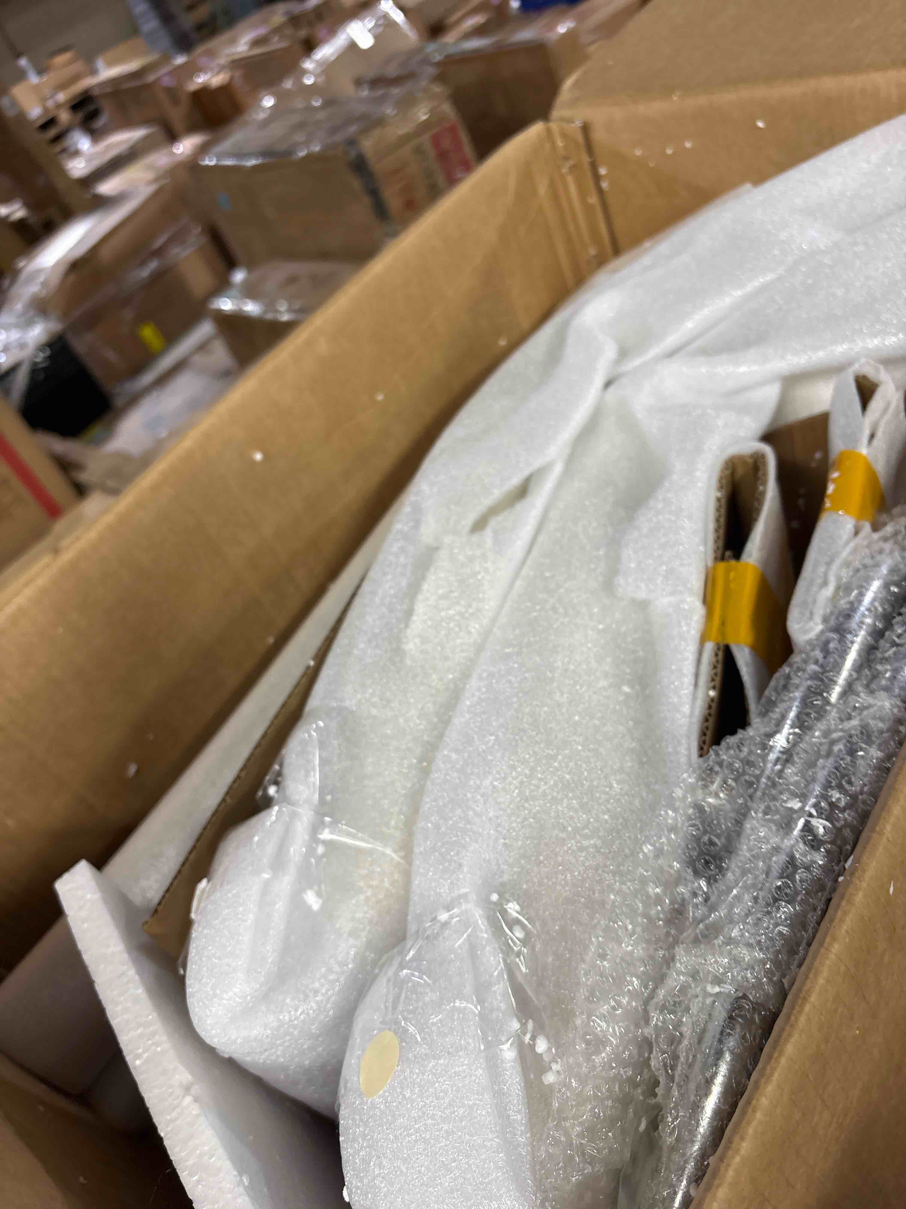 Condition photo showing Good Condition for Swivel Upholstered Counter & Bar Stool With Solid Wood Frame and L-Shaped PU Leather Back Set of 2