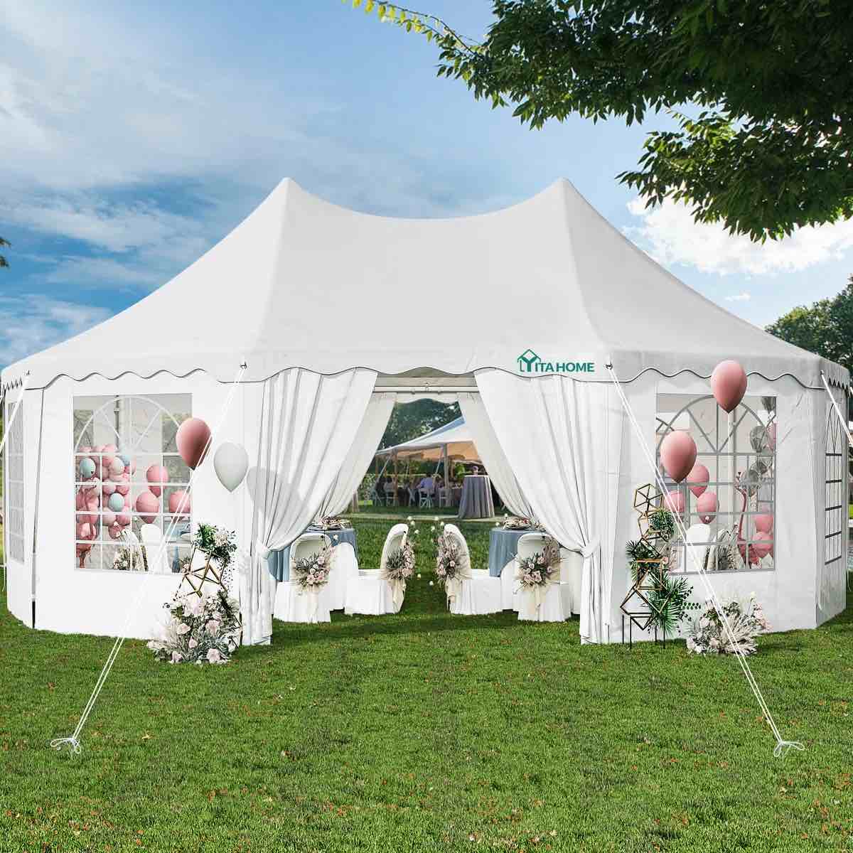 Steel Canopy Party Tent Heavy Duty Wedding Tent, 3 BOXES