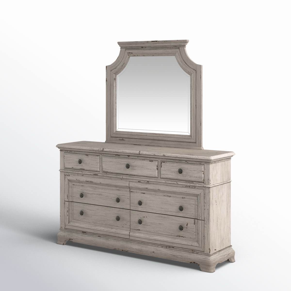 Tallia 66'' W 7 - Drawer Dresser Mirror (mirror only)