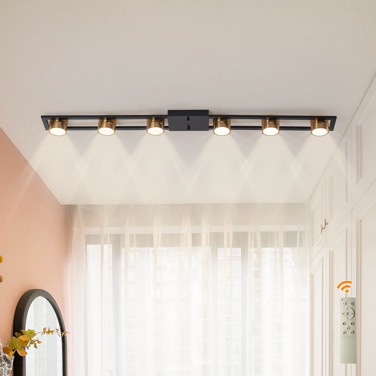 6 - Light 48.42" LED Dimmable Flush Mount By Wrought Studio™