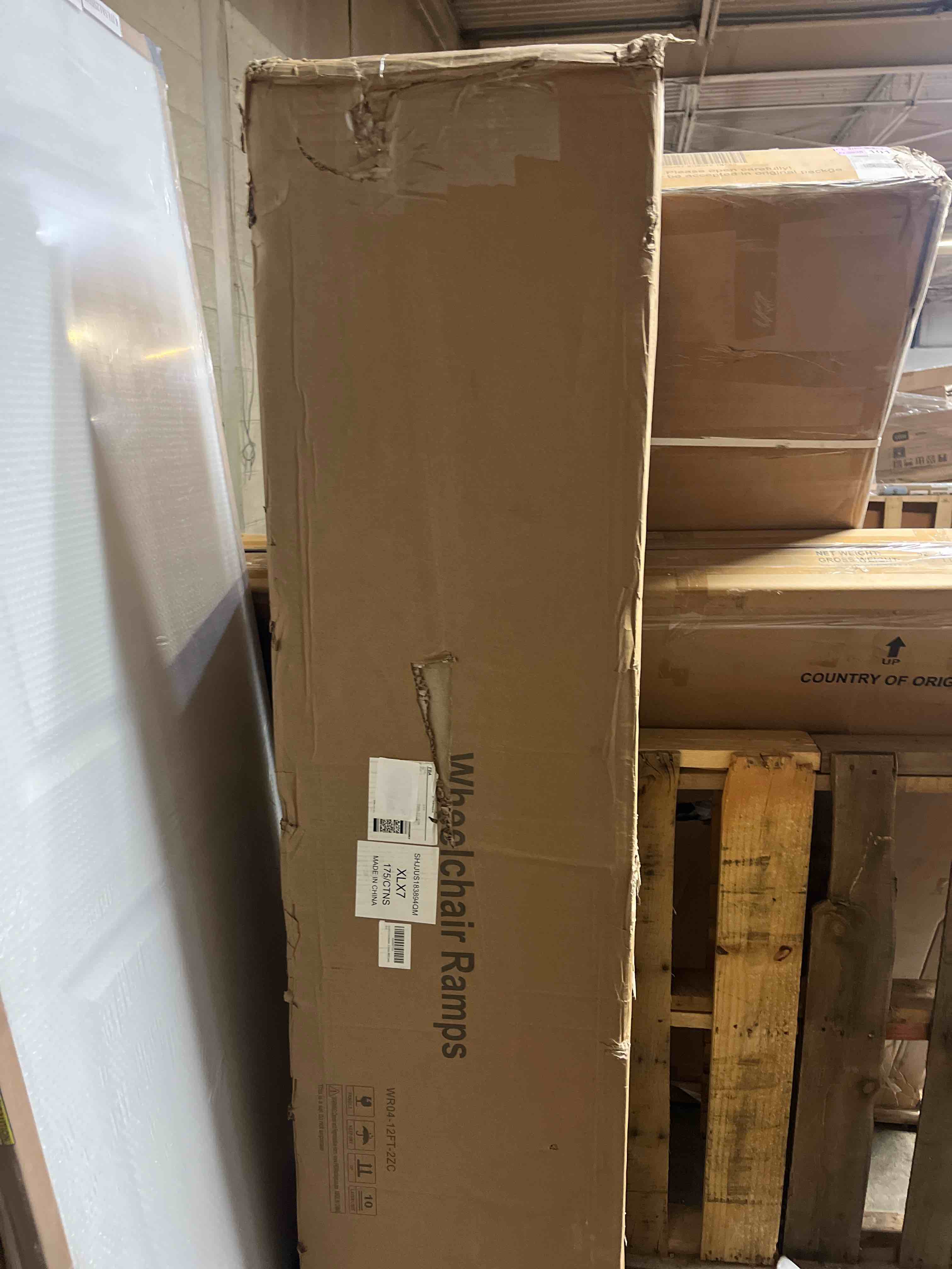 Condition photo showing New/Like New for fachnuo 12 feet wheelchair ramp with support legs, folded aluminum handicap ramps, portable detachable wheel chair ramp for home steps, stairs, entry, threshold, doorways, 800lbs capacity aluminum 12ft(using height 12-36'')