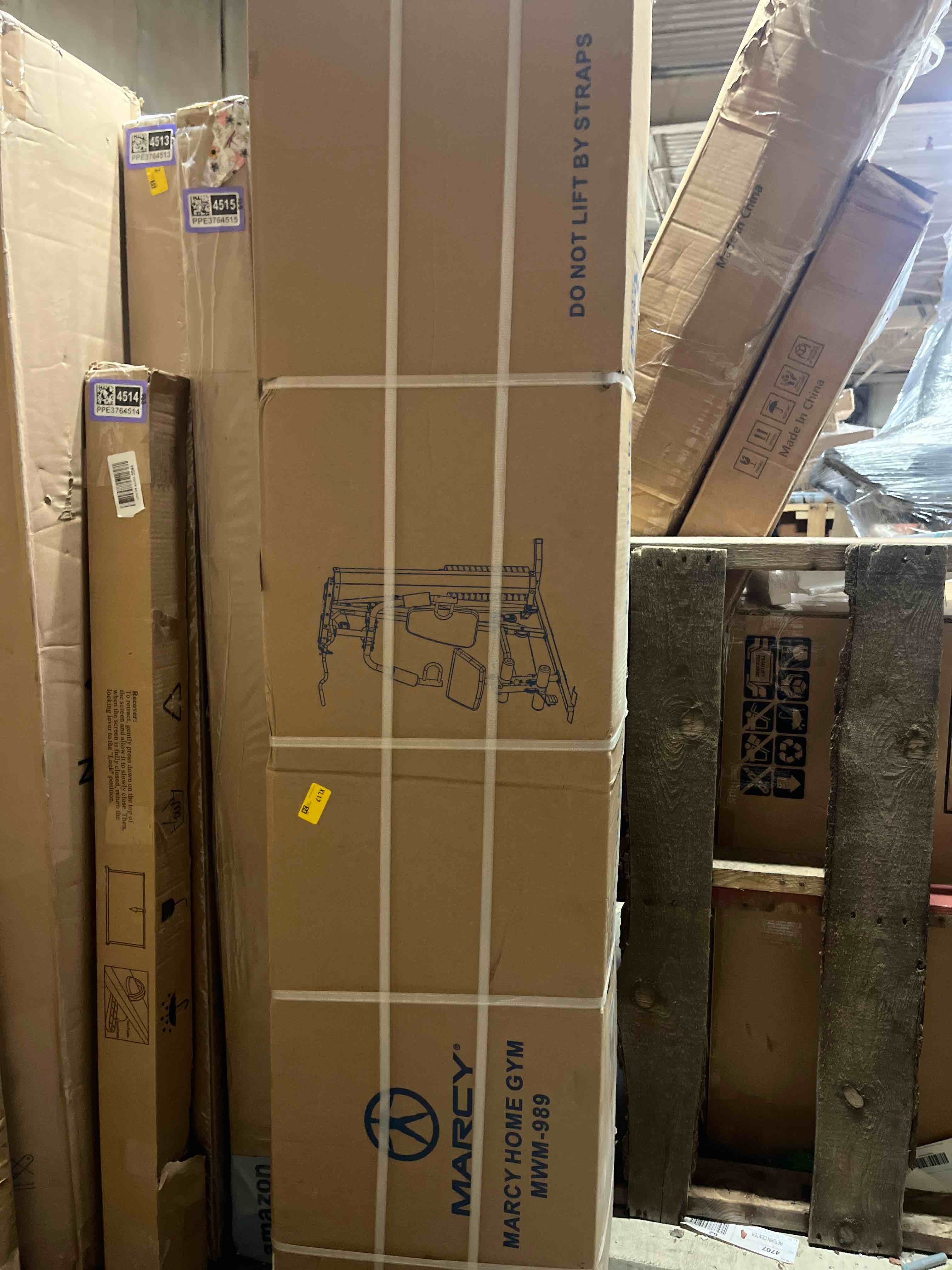 Condition photo showing Good Condition for marcy 150lb. stack home gym with pulley  arm  and leg developer multifunctional workout station for weightlifting and bodybuilding - mwm-989, incomplete, box 1 of 3 only  main system, no weight plates