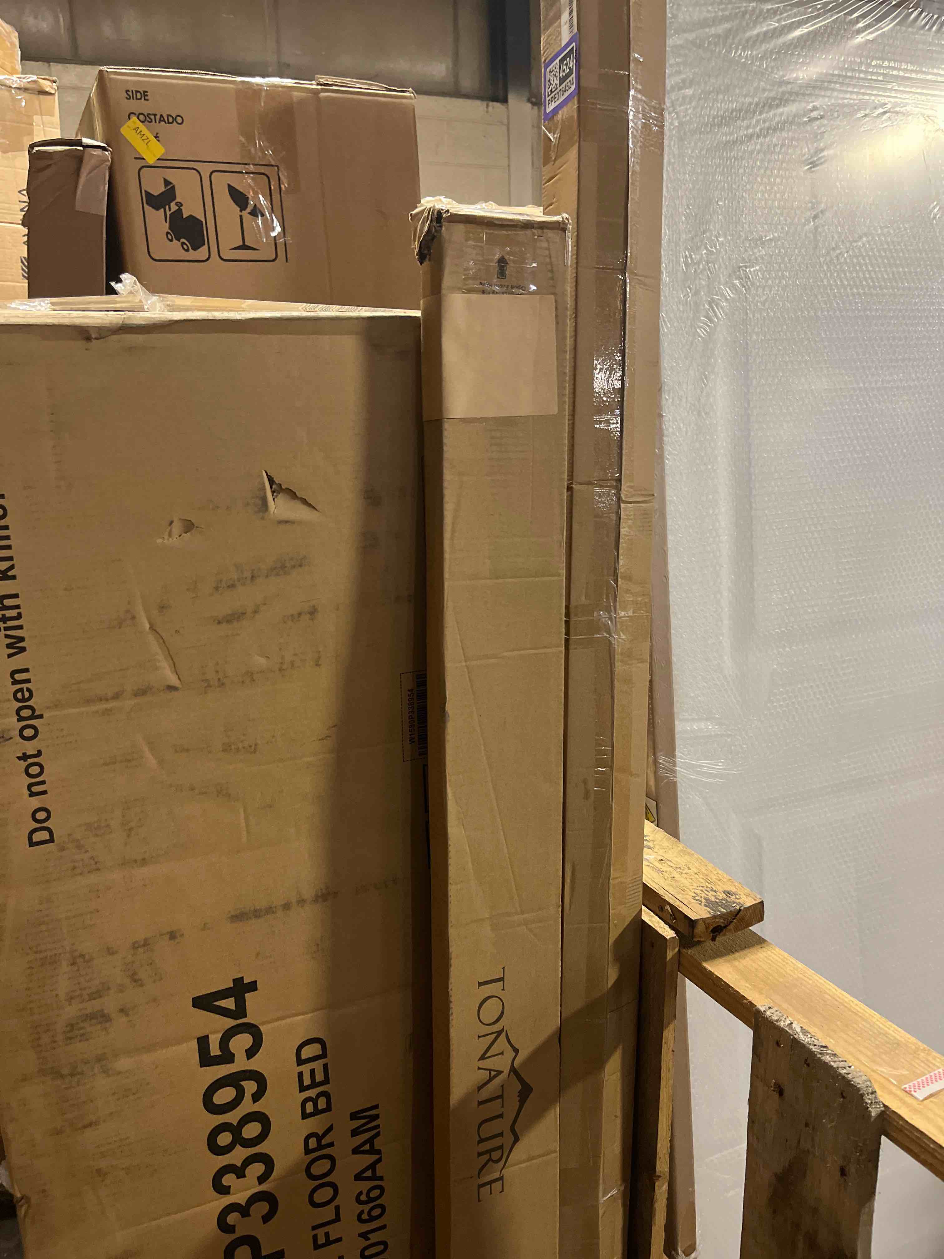 Condition photo showing New/Like New for tonature no drill cellular shades for indoor windows, thermal insulating & noise reducing honeycomb blinds, cordless free stop blinds light filtering, white,64" w x 64" h