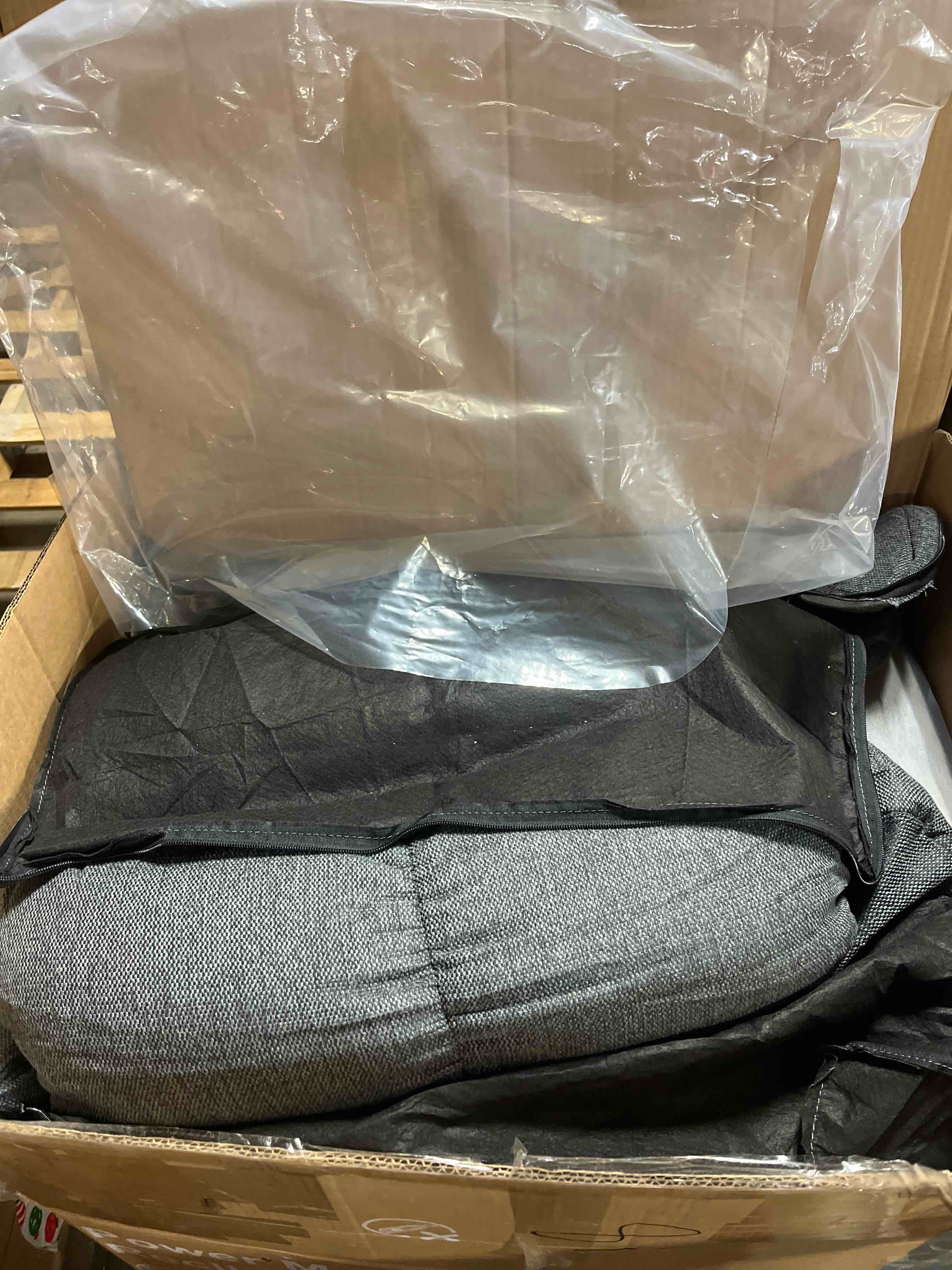 Condition photo showing Good Condition for dumos power lift recliner chair with vibration massage and heat for elderly, ergonomic overstuffed breathable fabric reclining chair with 3 pockets, remote control, living room, bedroom, grey dark grey