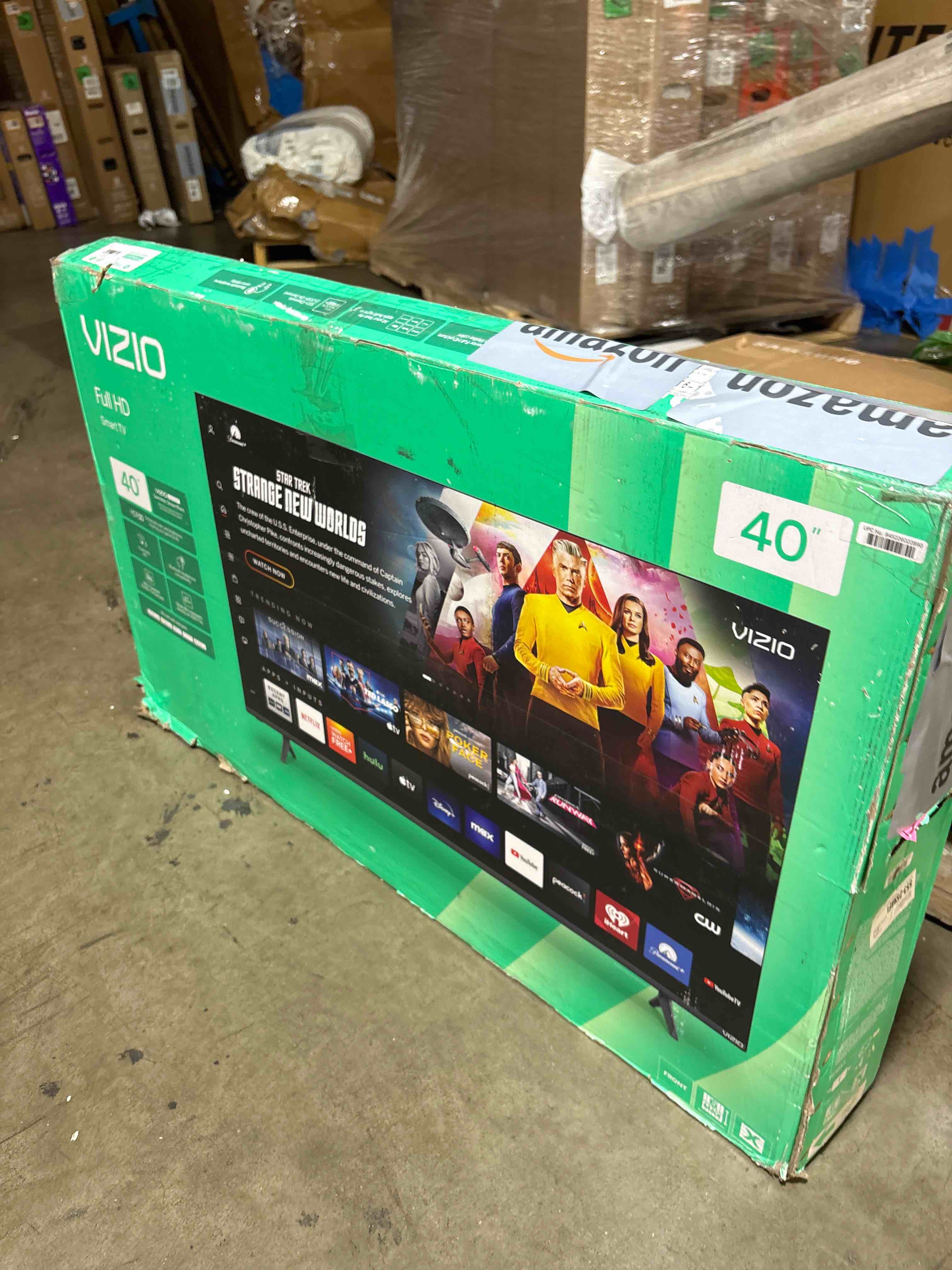 Condition photo showing As Is for vizio 40-inch full hd 1080p smart tv with dts virtual: x, alexa compatibility, google cast built-in, bluetooth headphone capable, (vfd40m-08 new)