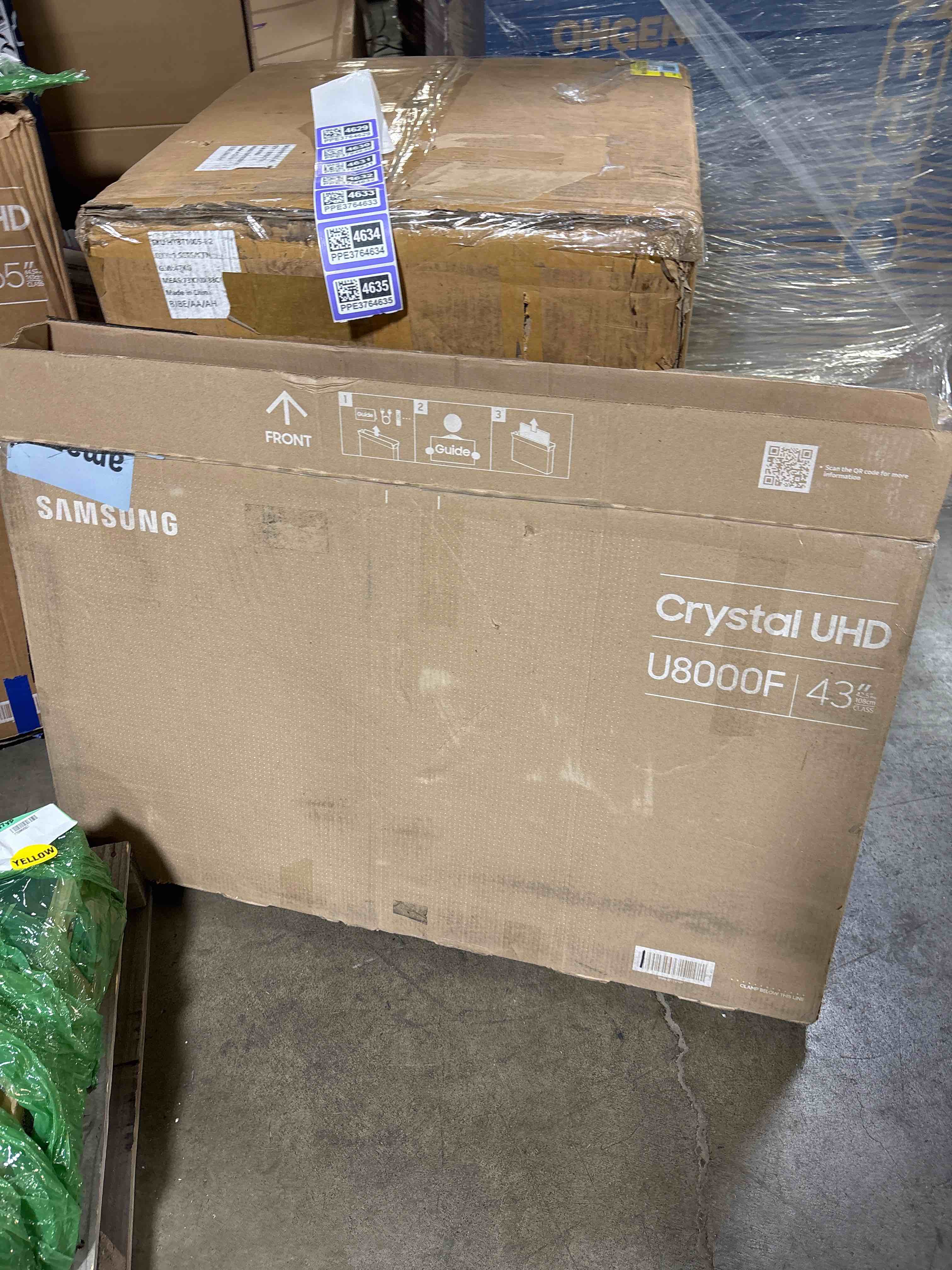 Condition photo showing As Is for samsung 43-inch class crystal uhd u8000f 4k smart tv (2025 model) endless free content, crystal processor 4k, metalstream design, knox security, alexa built-in 43-inch tv only