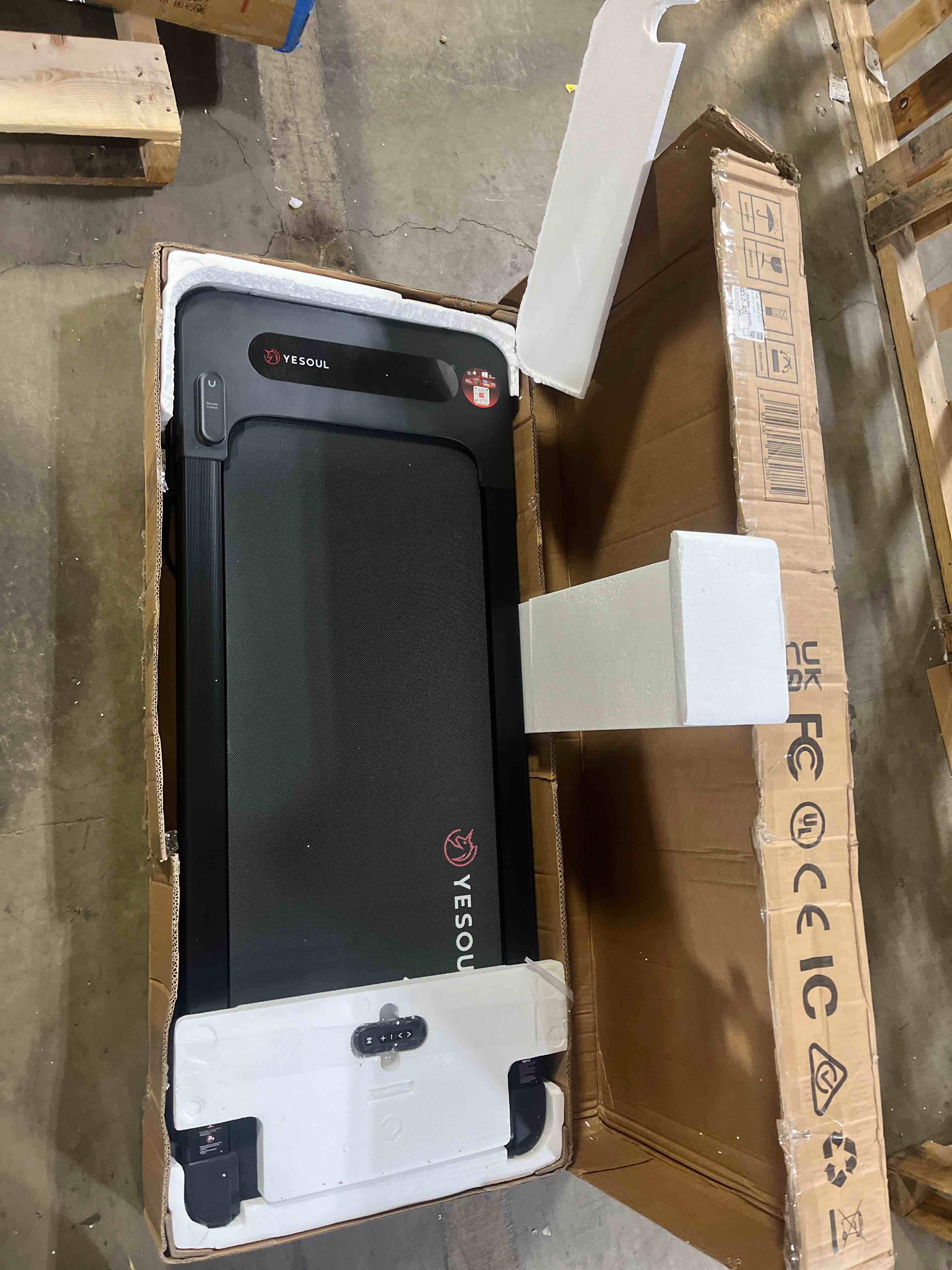 Condition photo showing Good Condition for yesoul walking pad treadmill with 10% auto incline, under desk treadmill for home walking, hiking & running, 300lbs capacity, smart app scenic routes & live classes, remote & led display auto incline-black