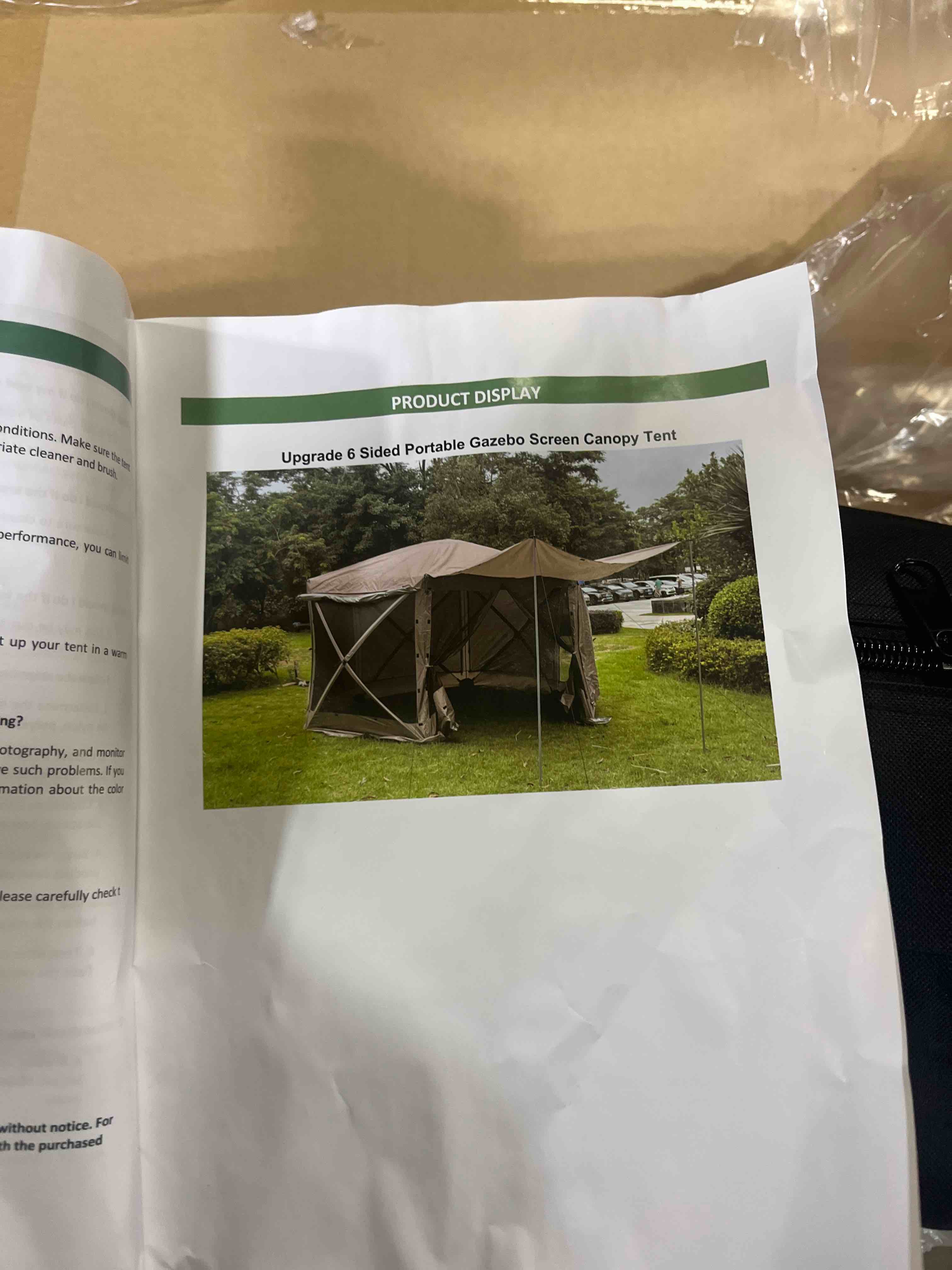 Condition photo showing Good Condition for cobizi pop up gazebo screen tent screen house for camping, 12x12 screen room with mosquito netting, hub tent instant screened canopy with carrying bag and ground stakes, khaki khaki starry sky sunshade without 6 sidewalls