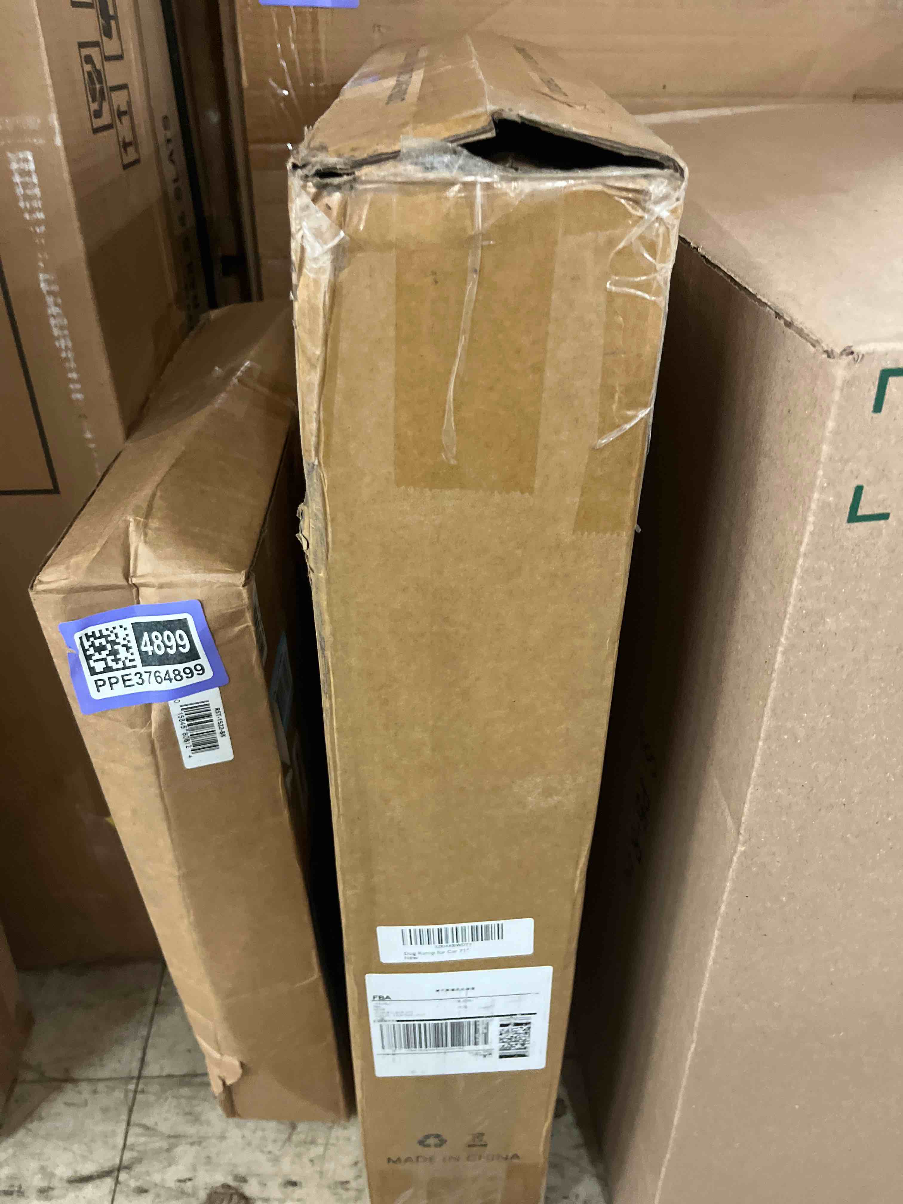 Condition photo showing New/Like New for 71" extra long dog ramp for large dogs, heavy duty metal frame pet ramp for high suvs, trucks and cars, portable folding travel dog ramps with safety latch, supports up to 350lbs