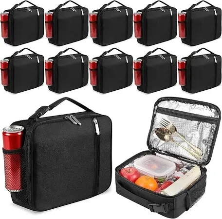 Condition photo showing New/Like New for vzznn 24 pack lunch bags bulk,insulated reusable lunch bags with aluminum for women men,leakproof tote large lunch box for office,work,beach or travel,black