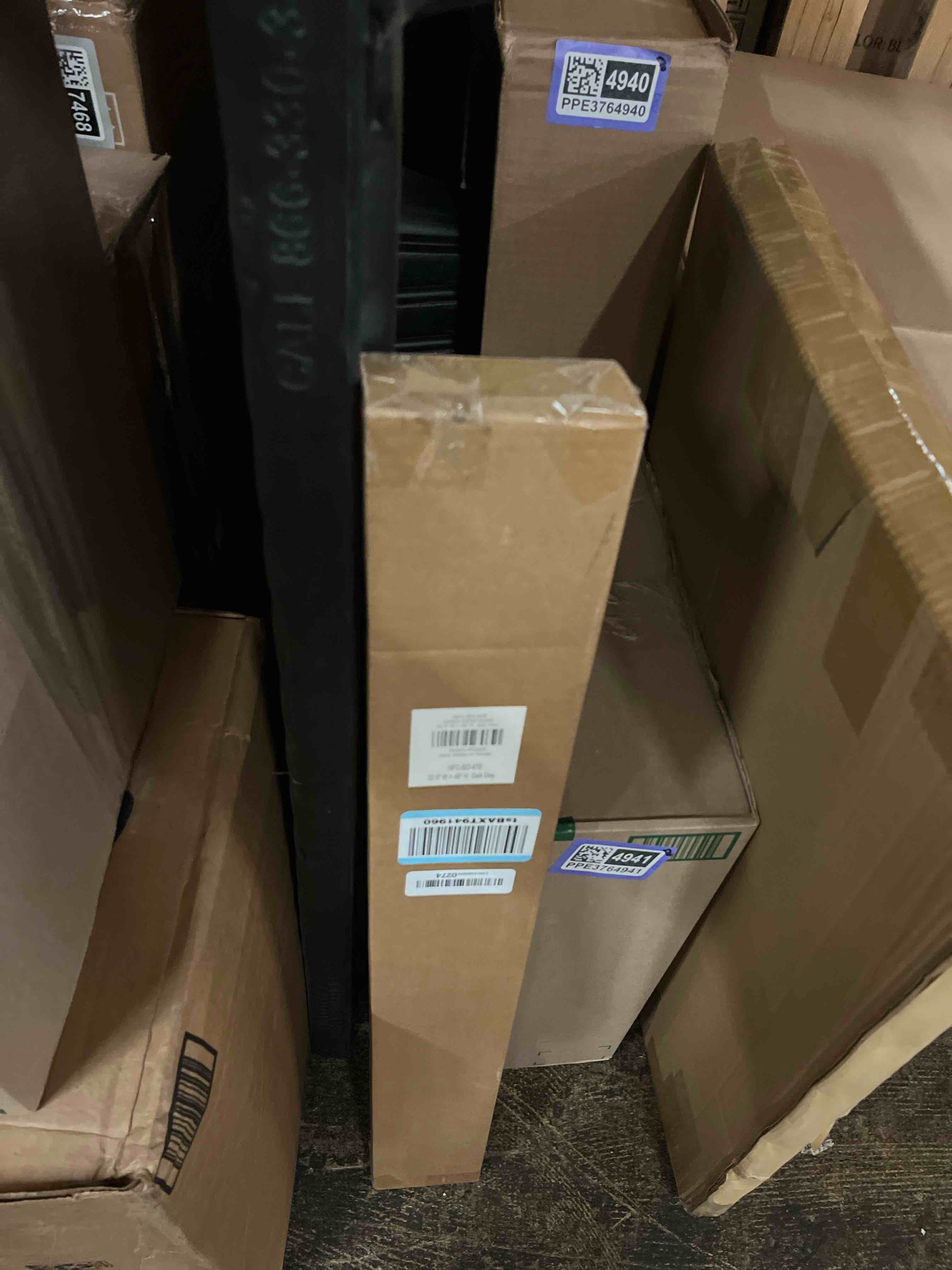 Condition photo showing New/Like New for lazblinds cordless cellular shades, no tools no drill blackout honeycomb shades pleated blinds for windows, 32.5'' w x 48'' h, dark grey