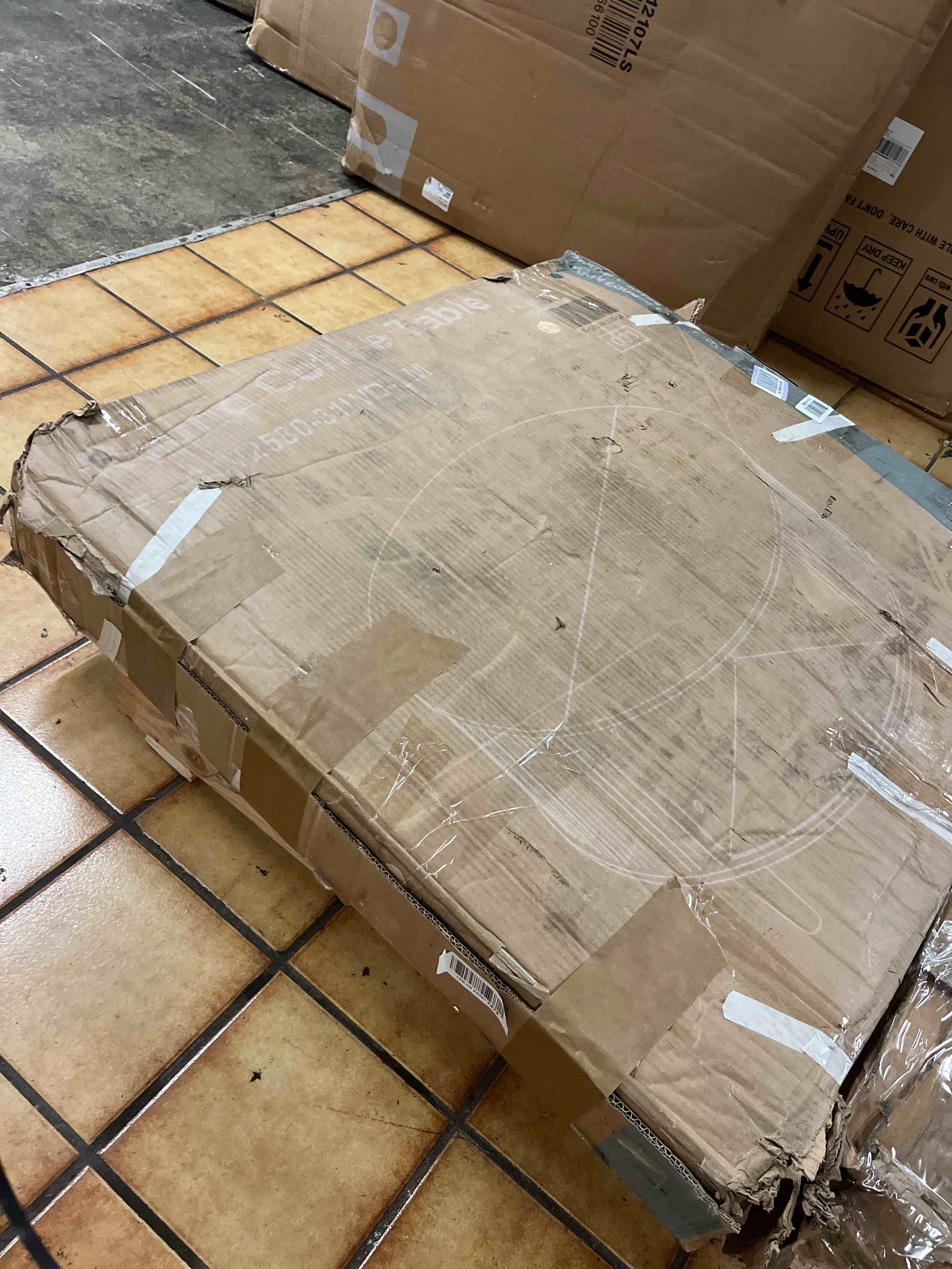 Condition photo showing Good Condition for gianna coffee table round coffee tables with storage fluted center table for living room