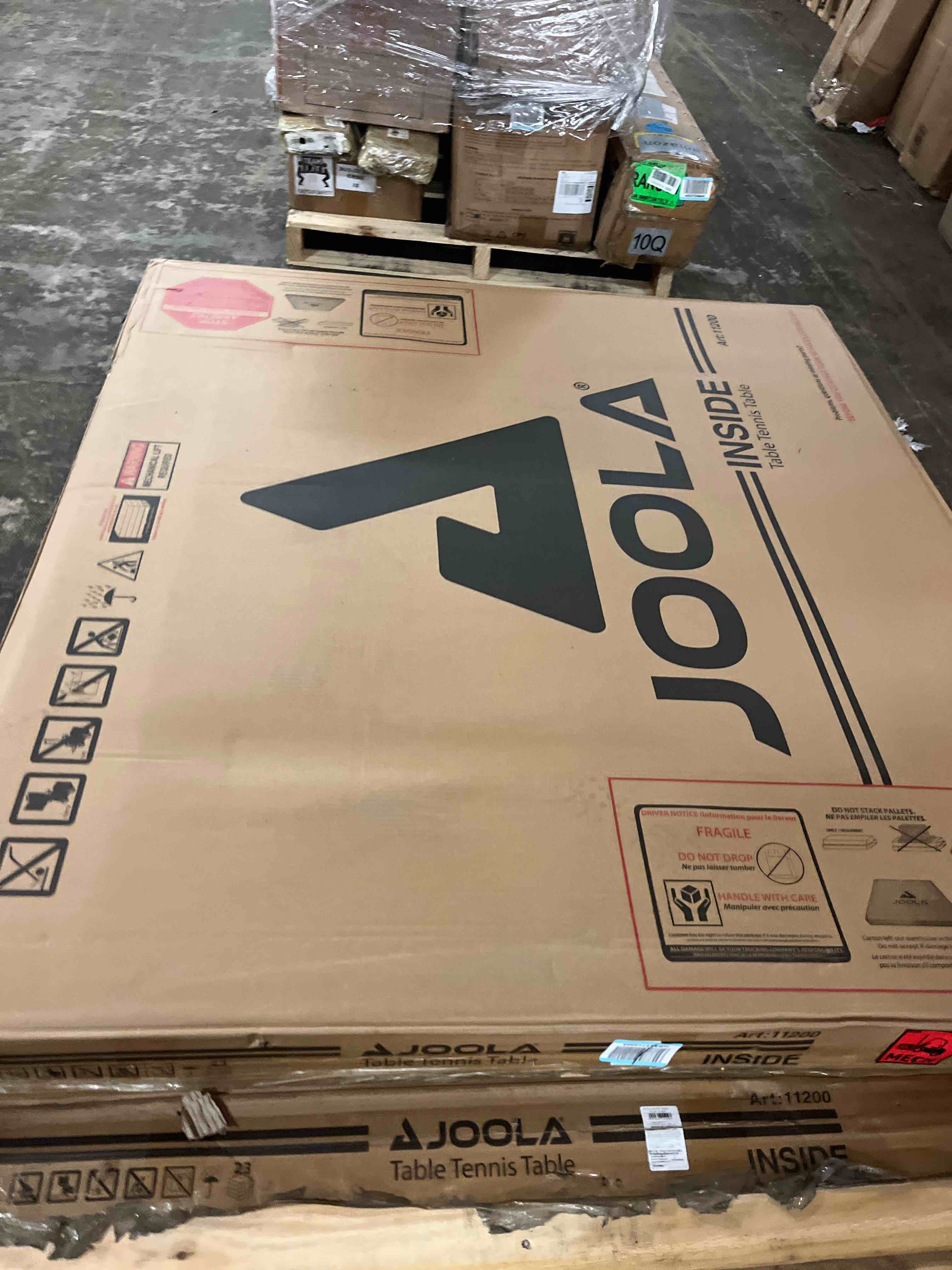 Condition photo showing New/Like New for joola inside professional mdf indoor ping pong table with quick clamp table tennis net and post set - tournament quality - foldable with single player playback mode