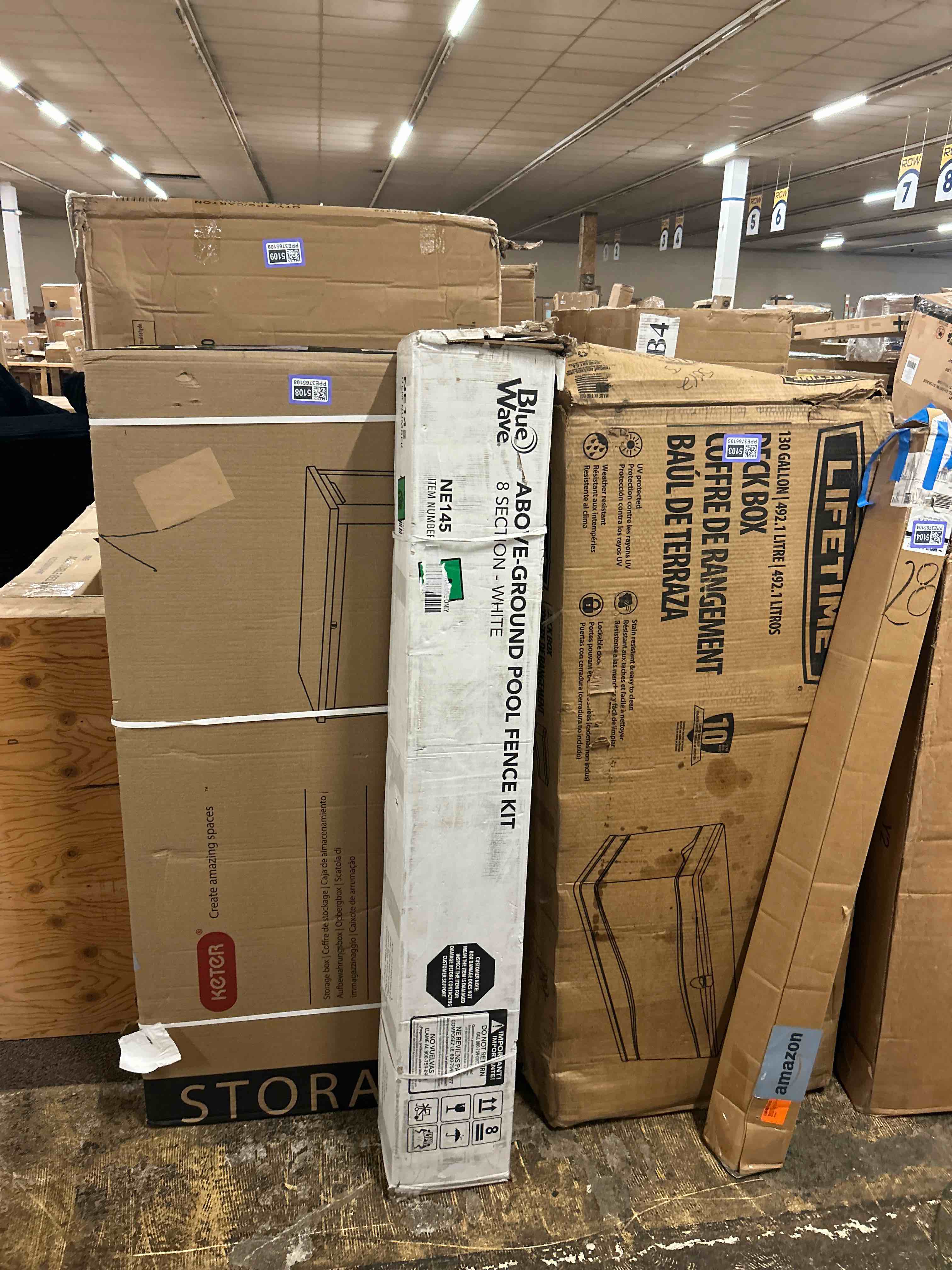Condition photo showing New/Like New for blue wave 24-in above ground pool fence kit a, 8 sections - end posts included, cut-to-size vinyl - suitable for metal frame pools, 64.5-in w x 1.5-in d x 24-in h per section