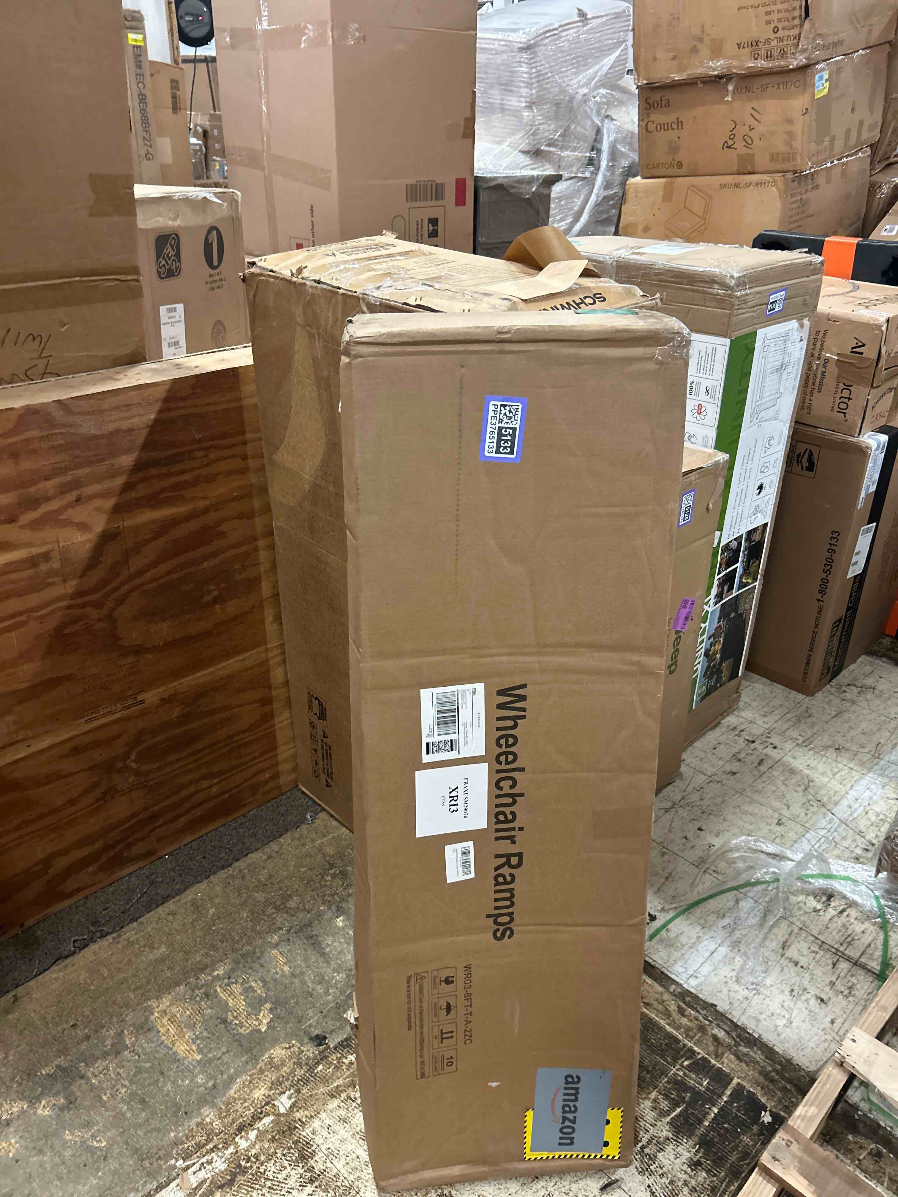 Condition photo showing New/Like New for 8ft portable wheelchair ramp, 800lbs capacity anti-slip aluminum folding handicap ramp with handle, threshold ramp for home steps, stairs, doorways, curbs, entry, applicable height 8-24 inches