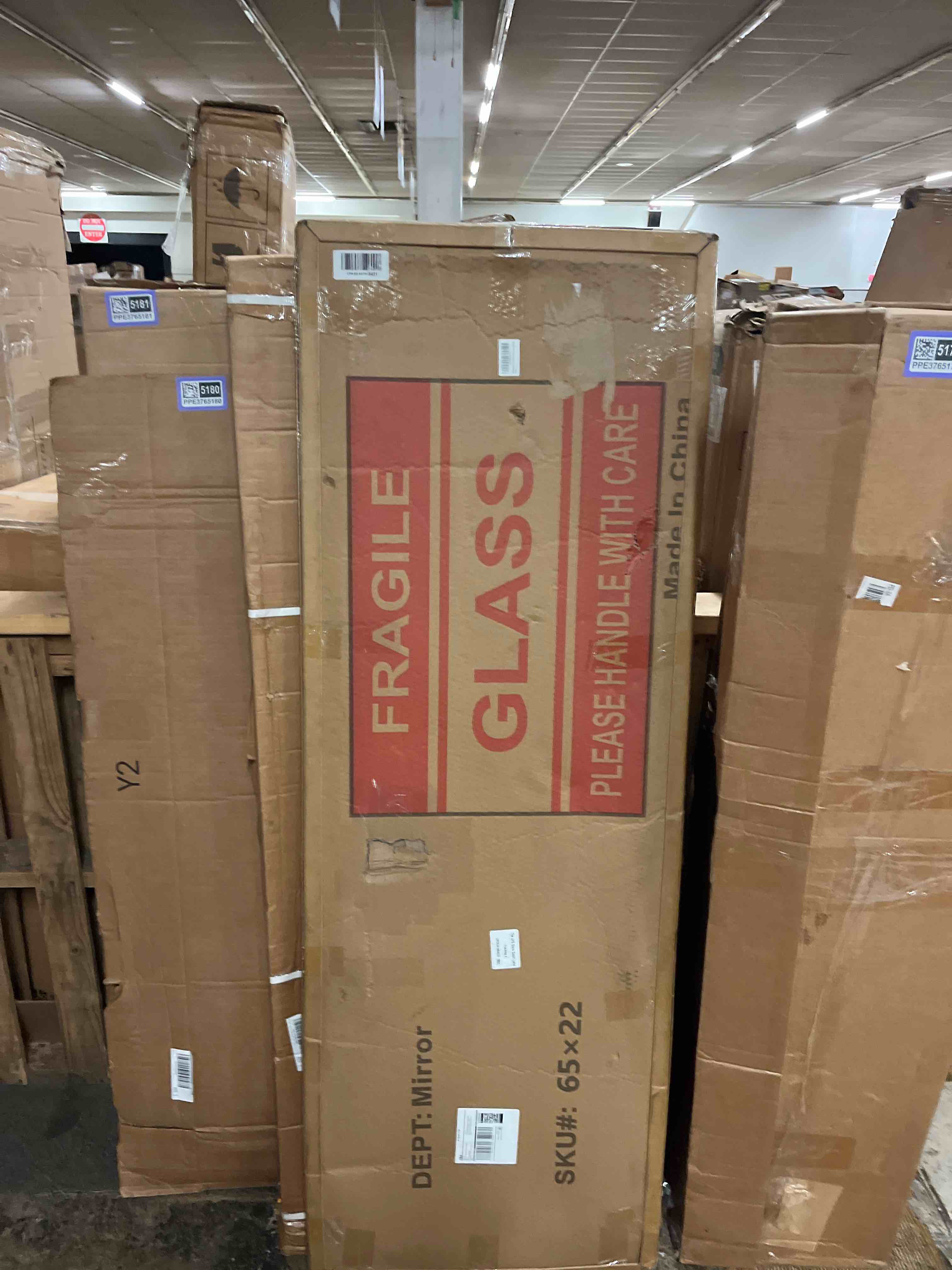Condition photo showing New/Like New for 65"x22" arched floor mirror, solid wood full length mirror - free standing & wall mounted - elegant design for bedroom, dressing room, hallway, black