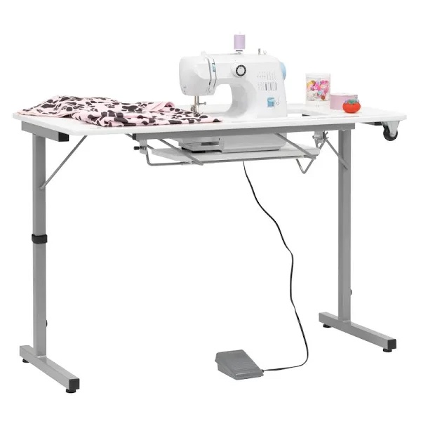 Condition photo showing New/Like New for rollaway ii compact portable folding sewing table, silver/white