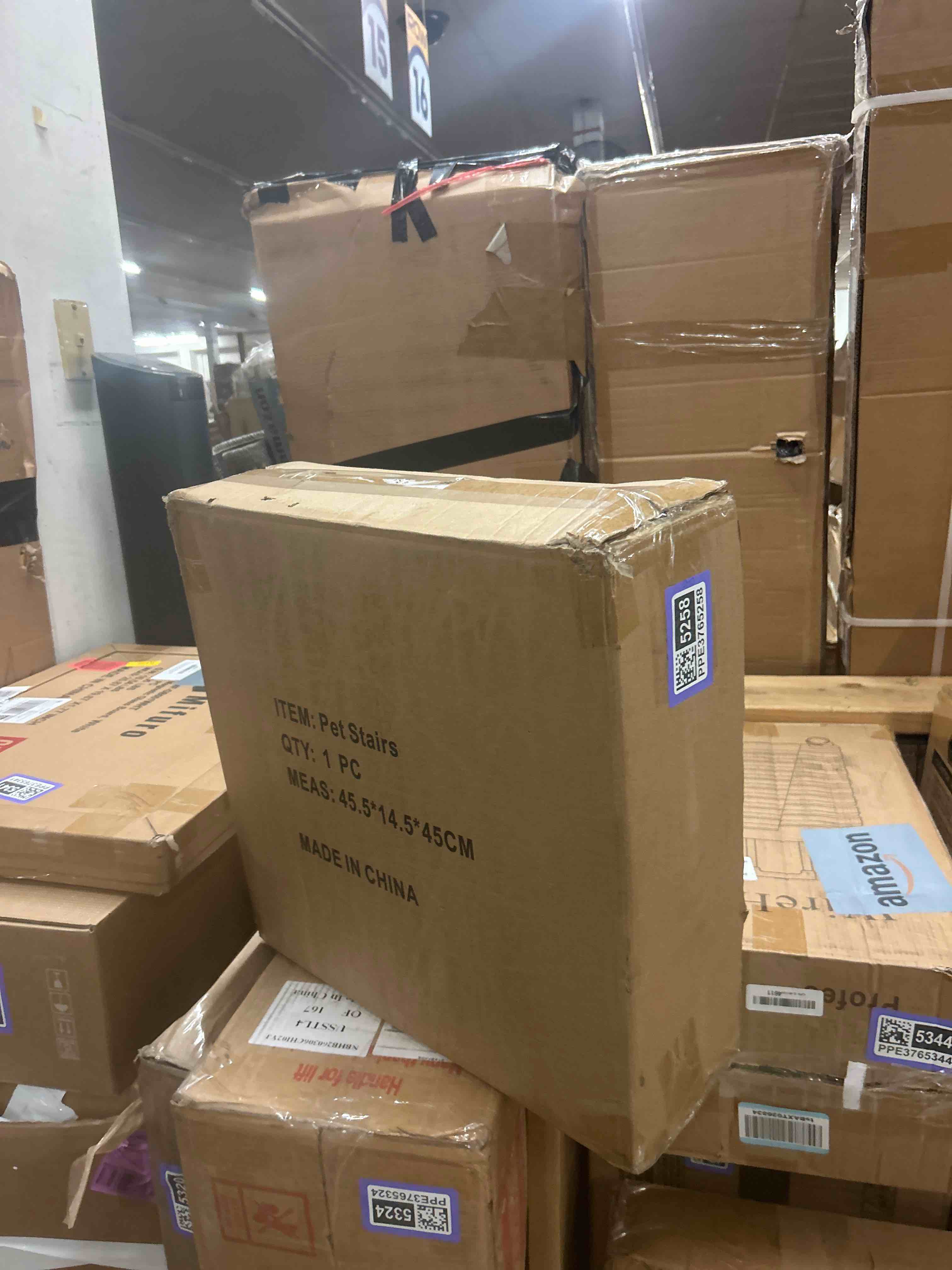 Condition photo showing New/Like New for dog ramp for car 63" long & 17" wide portable dog ramps for large dogs with non-slip rug surface dog car ramp for suv car & truck, folding dog ramp up to 250lbs