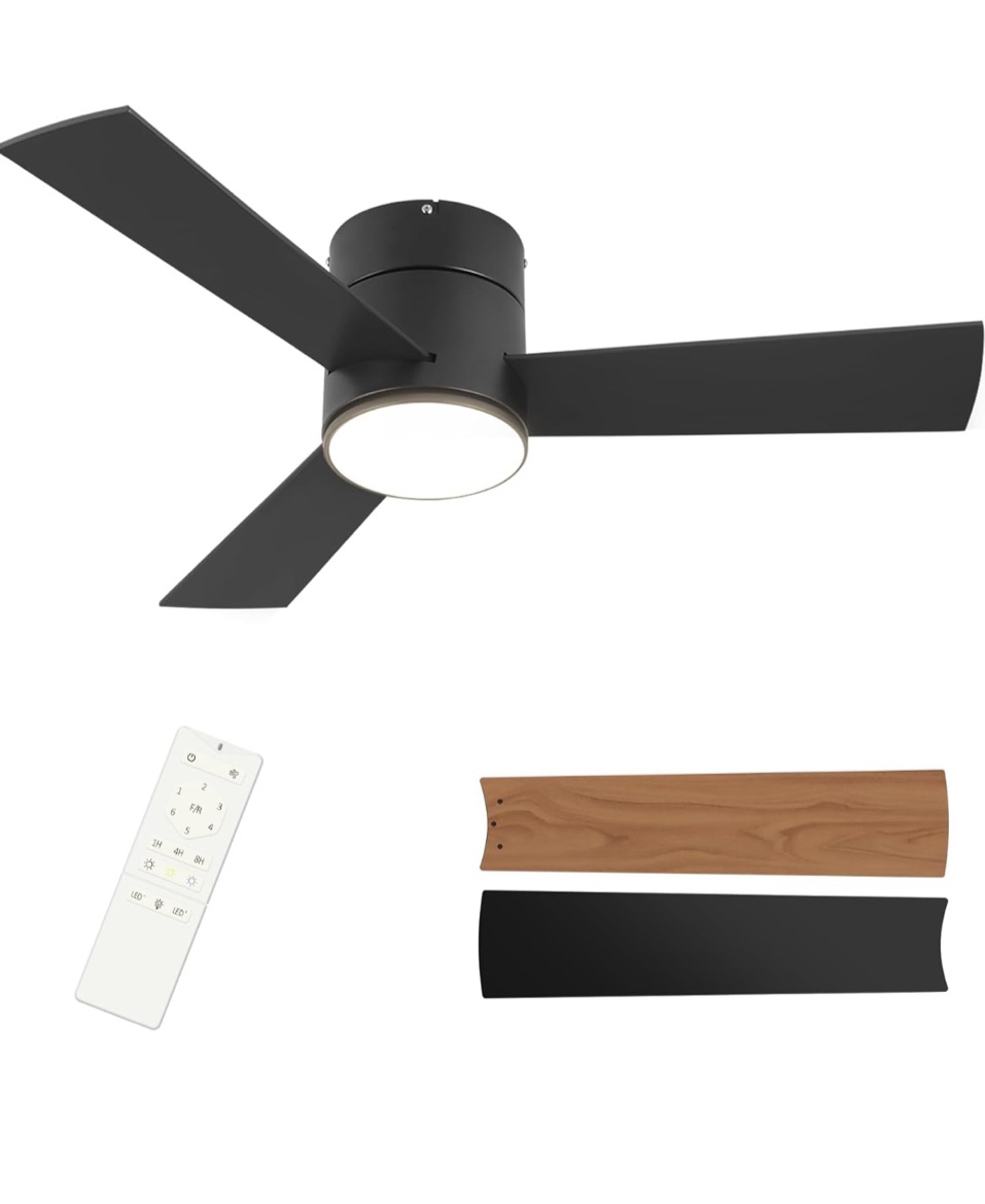 Condition photo showing New/Like New for east grove home flush mount ceiling fan with lights