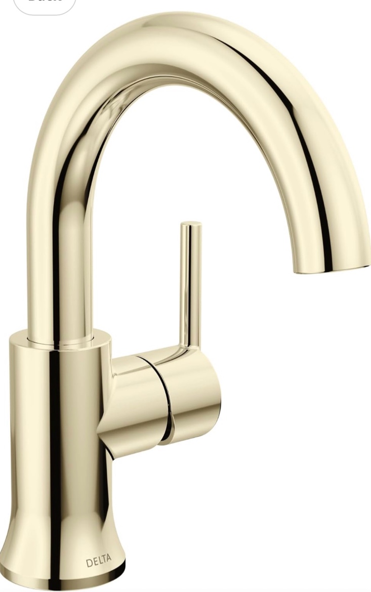 Condition photo showing New/Like New for delta trinsic swivel spout polished nickel bathroom faucet