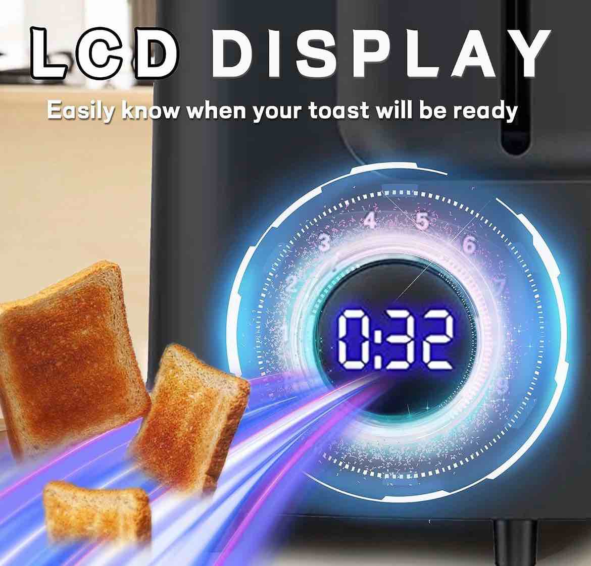 Condition photo showing New/Like New for toaster 2 slice wide slot toaster best rated prime display smart toasters