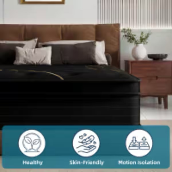 Condition photo showing New/Like New for queen size medium firm 12 in. cool gel memory foam hybrid mattress