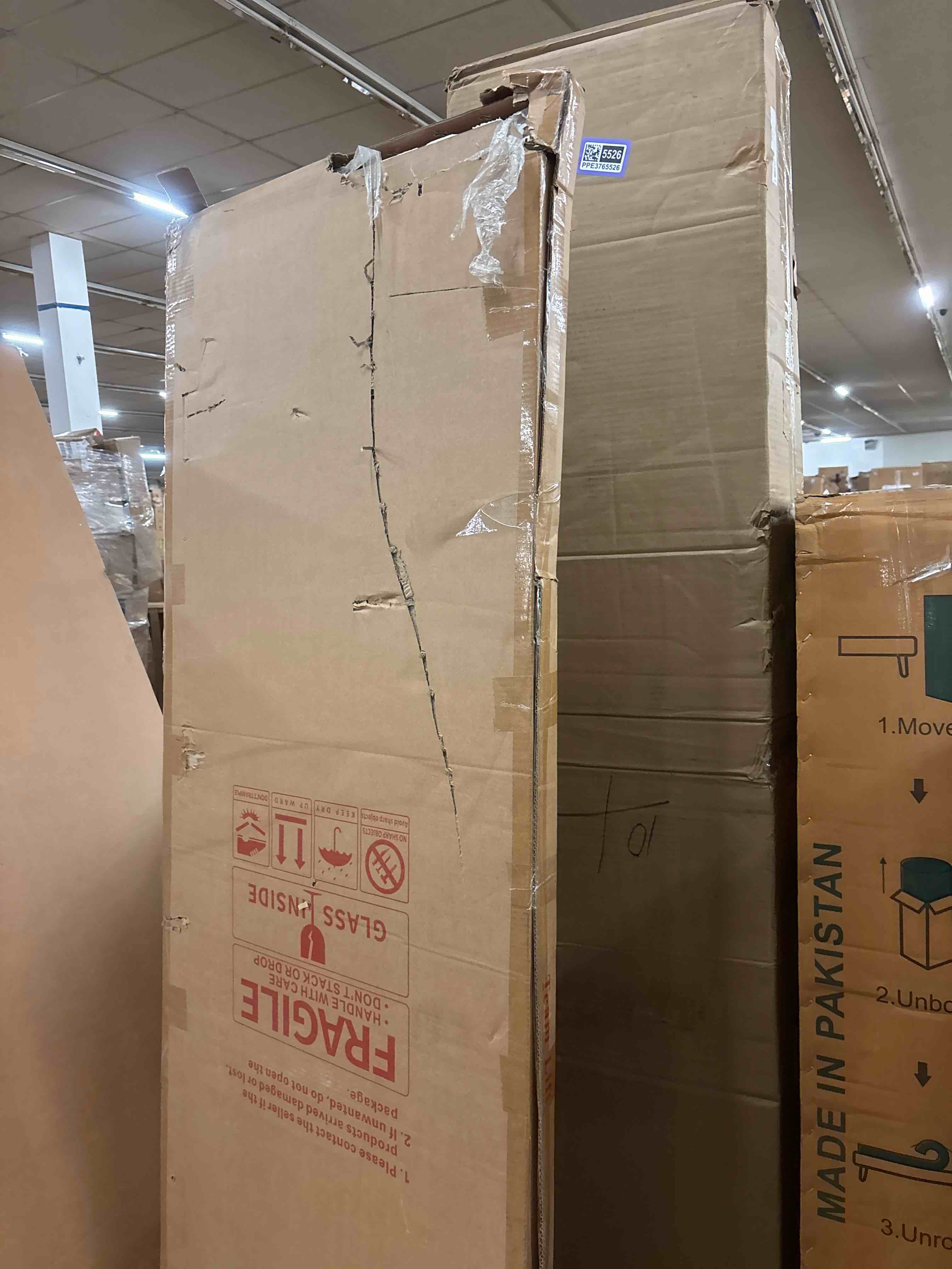 Condition photo showing New/Like New for interior frosted glass pantry door slab solid manufacture wood white standard door for french doors 80''h/96h'' (not included hardware kit)