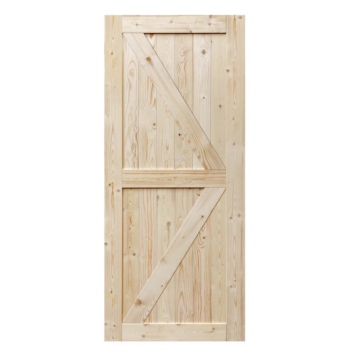 Condition photo showing New/Like New for barn door, 20-60 in unfinished british brace barn door/modern style/solid wood/simple assembly is required/without sliding hardware 