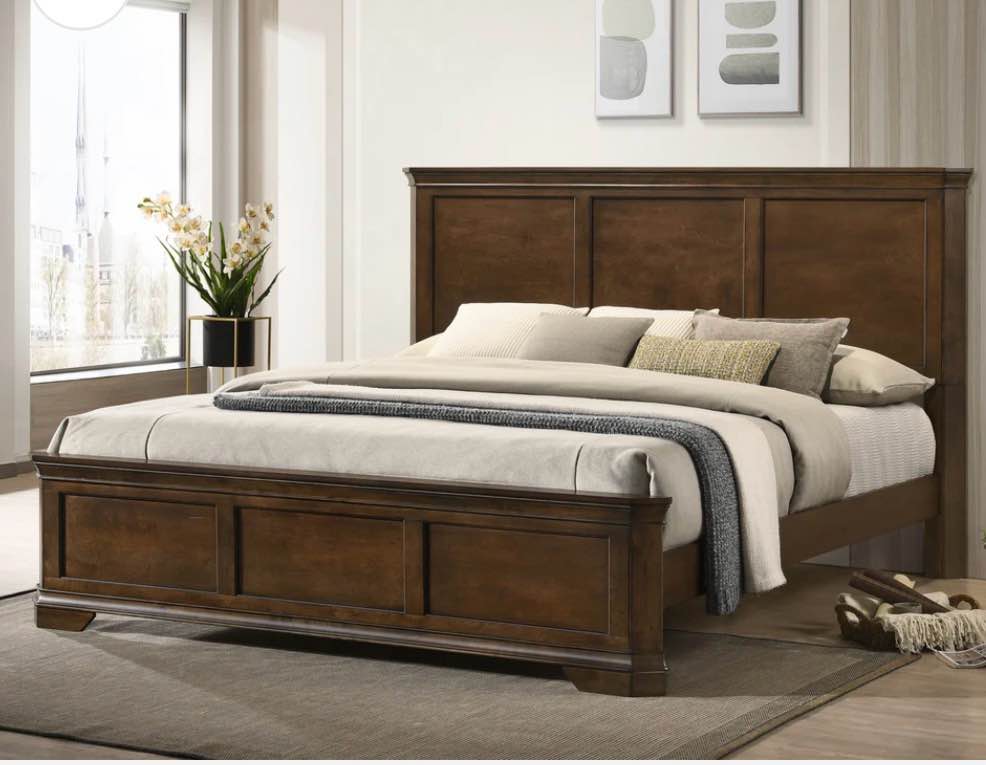 roundhill furniture maderne traditional wood panel bed headboard and footboard