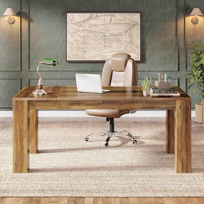 Condition photo showing New/Like New for tribesigns 63-inch dining table for 4 to 6 rectangular kitchen dinner table farmhouse wooden eating table for home kitchen dining room