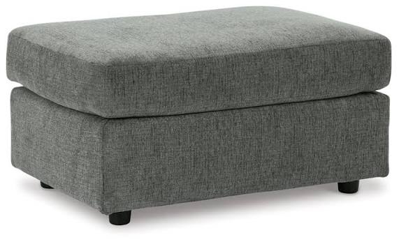 Condition photo showing New/Like New for dv1804-o dark gray upholstered fabric rectangular ottoman
