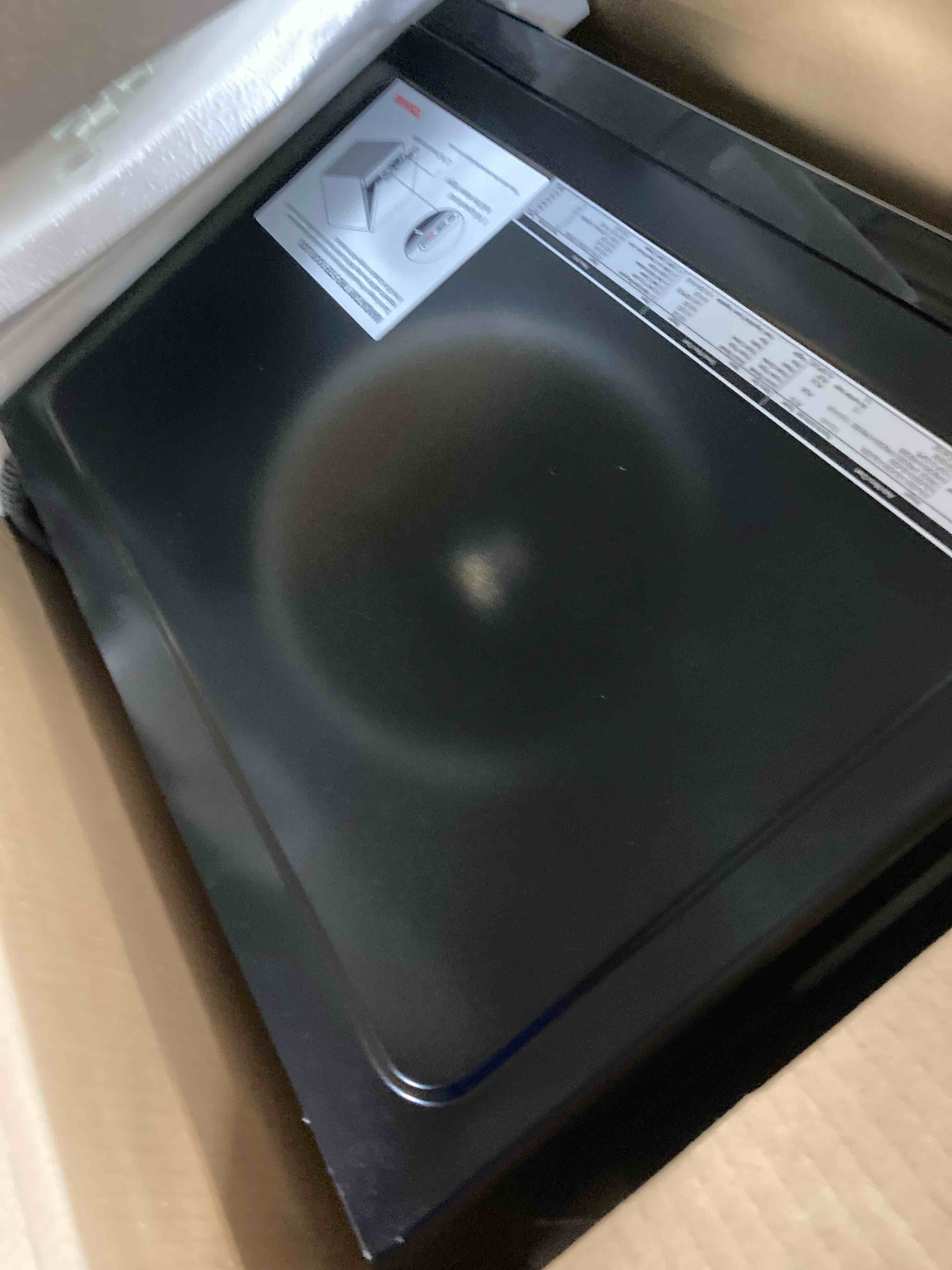 Condition photo showing Good Condition for Restored Toshiba EM131A5C-BS Microwave Oven with Smart Sensor Easy Clean Interior  ECO Mode and Sound On-Off  1.2 Cu. ft  Black Stainless Steel (Refurbished)