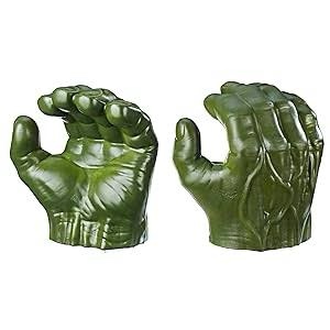 marvel avengers hulk roleplay toy, includes 2 gamma grip fists, design inspired by marvel comics, for kids ages 4 and up (amazon exclusive)