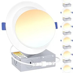 Ensenior 12 Pack 6 inch 5CCT LED Eyeball Recessed Lighting, 360°+90° Rotatable, Dimmable Gimbal Rece