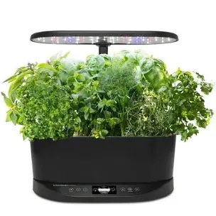 aerogarden bounty basic indoor hydroponic herb garden, black