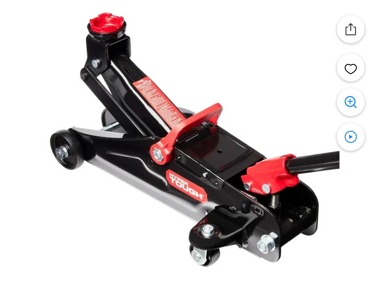 hyper tough t82011w trolley jack, work for sedan and coupe, 2 ton black